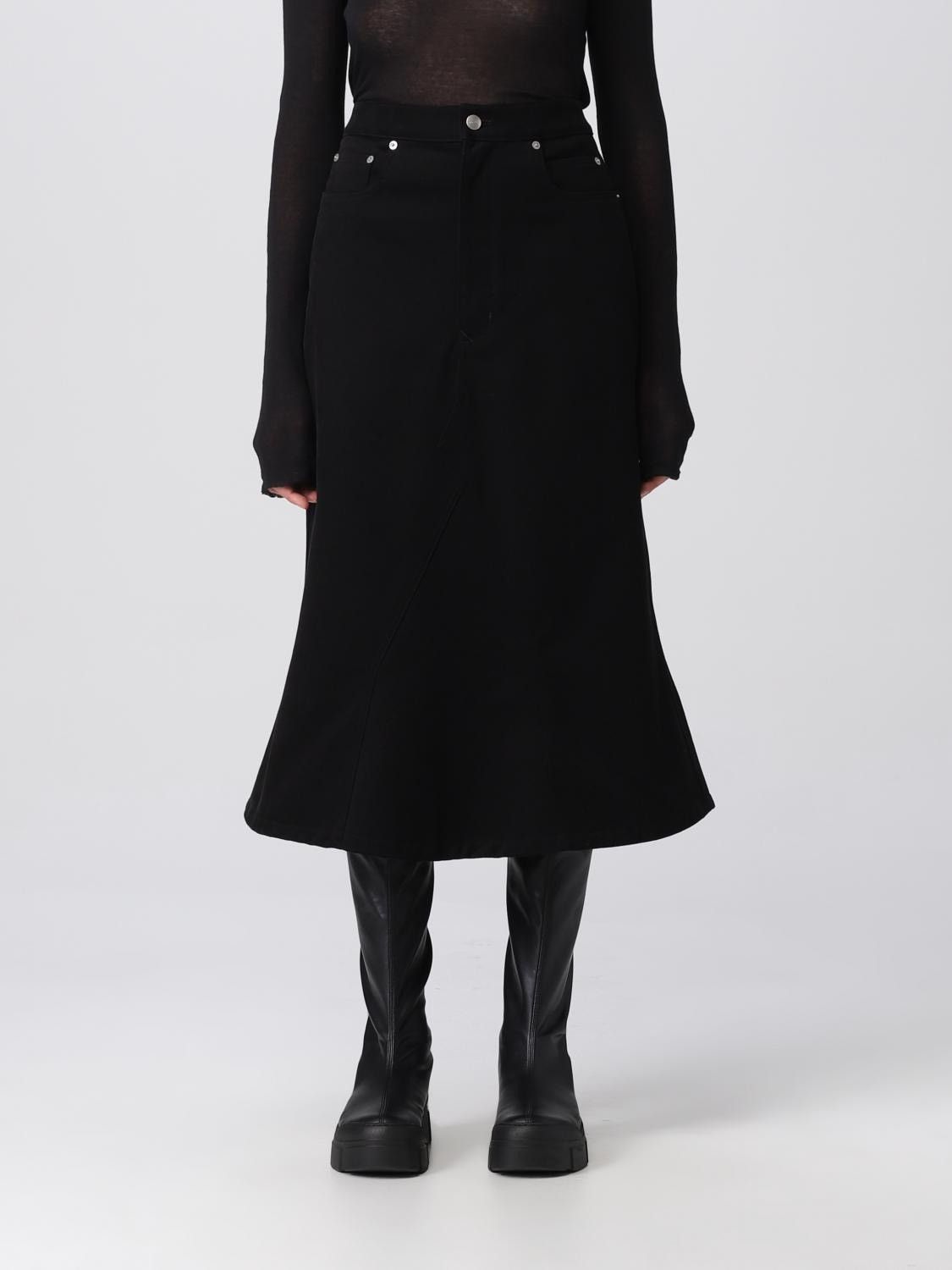 Rick Owens 2022 Strobe Godet Denim Maxi Skirt Size US 30 / EU 46 - 1 Thumbnail
