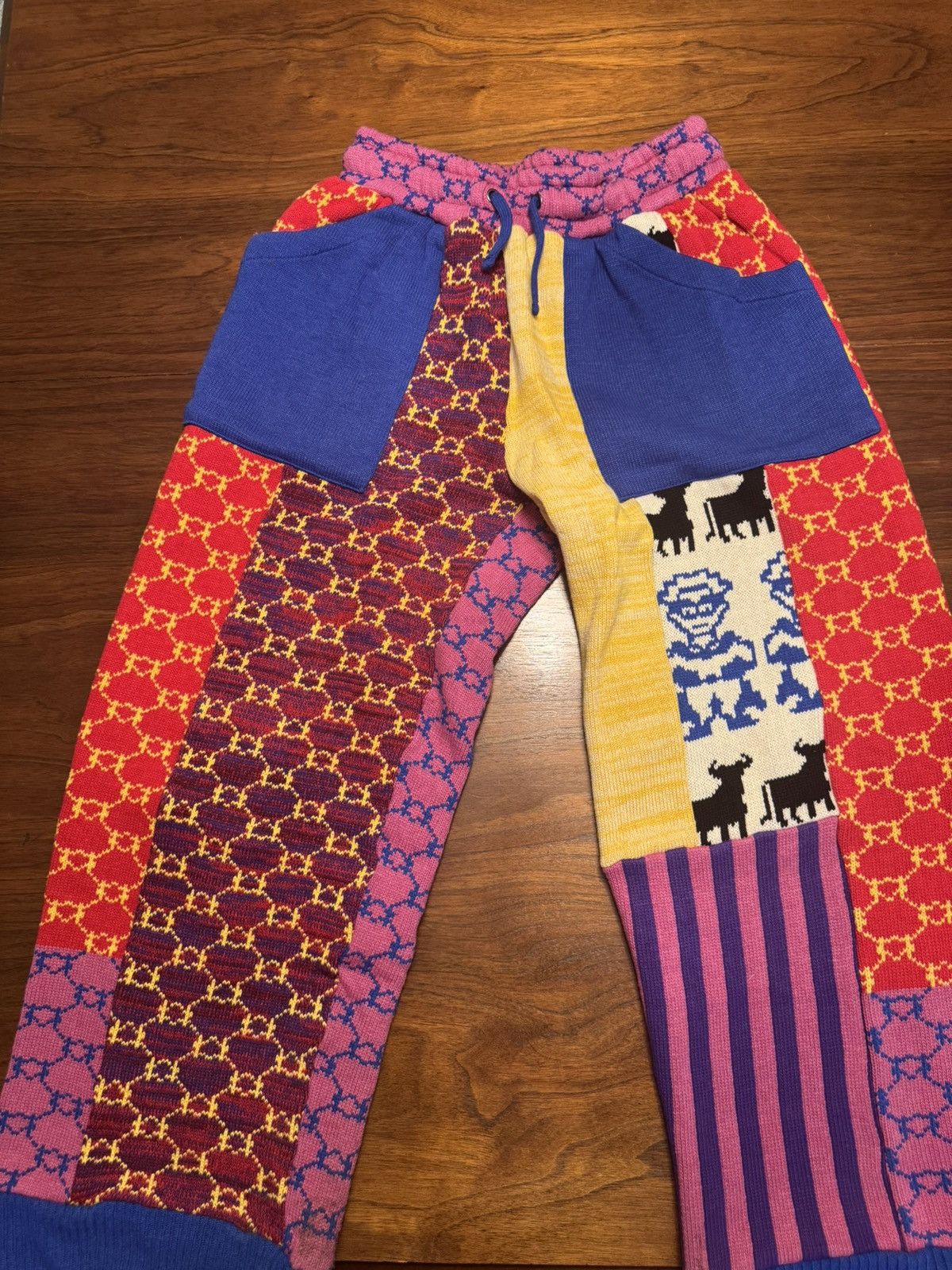 KidSuper Kidsuper Studio patchwork sweatpants scrap knit pants Size US 30 / EU 46 - 1 Thumbnail