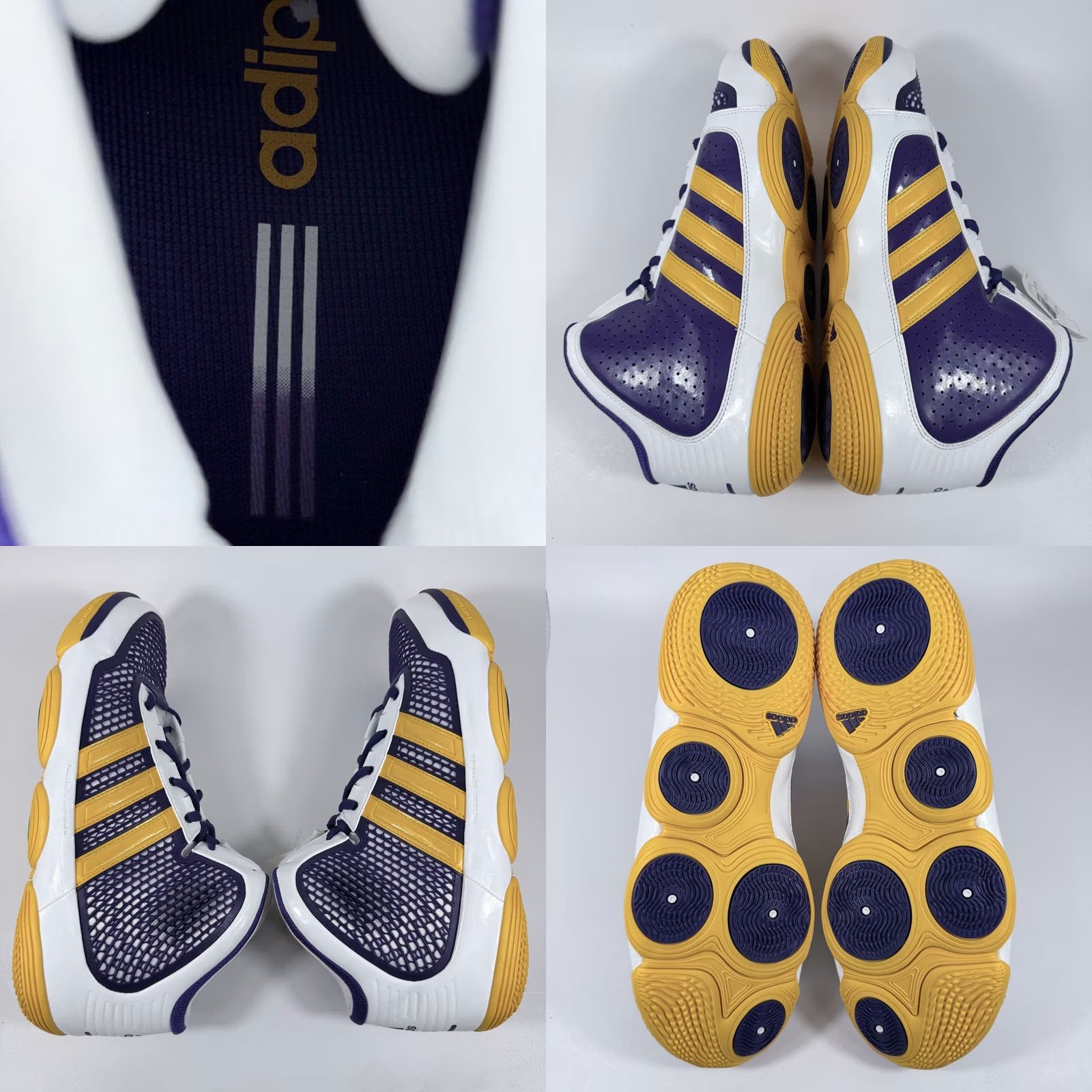 Adidas Adidas AS SMU Adipure Mono Basketball Sneakers White Purple Men's Size 15 Y2K Size US 15 / EU 48 - 8 Thumbnail