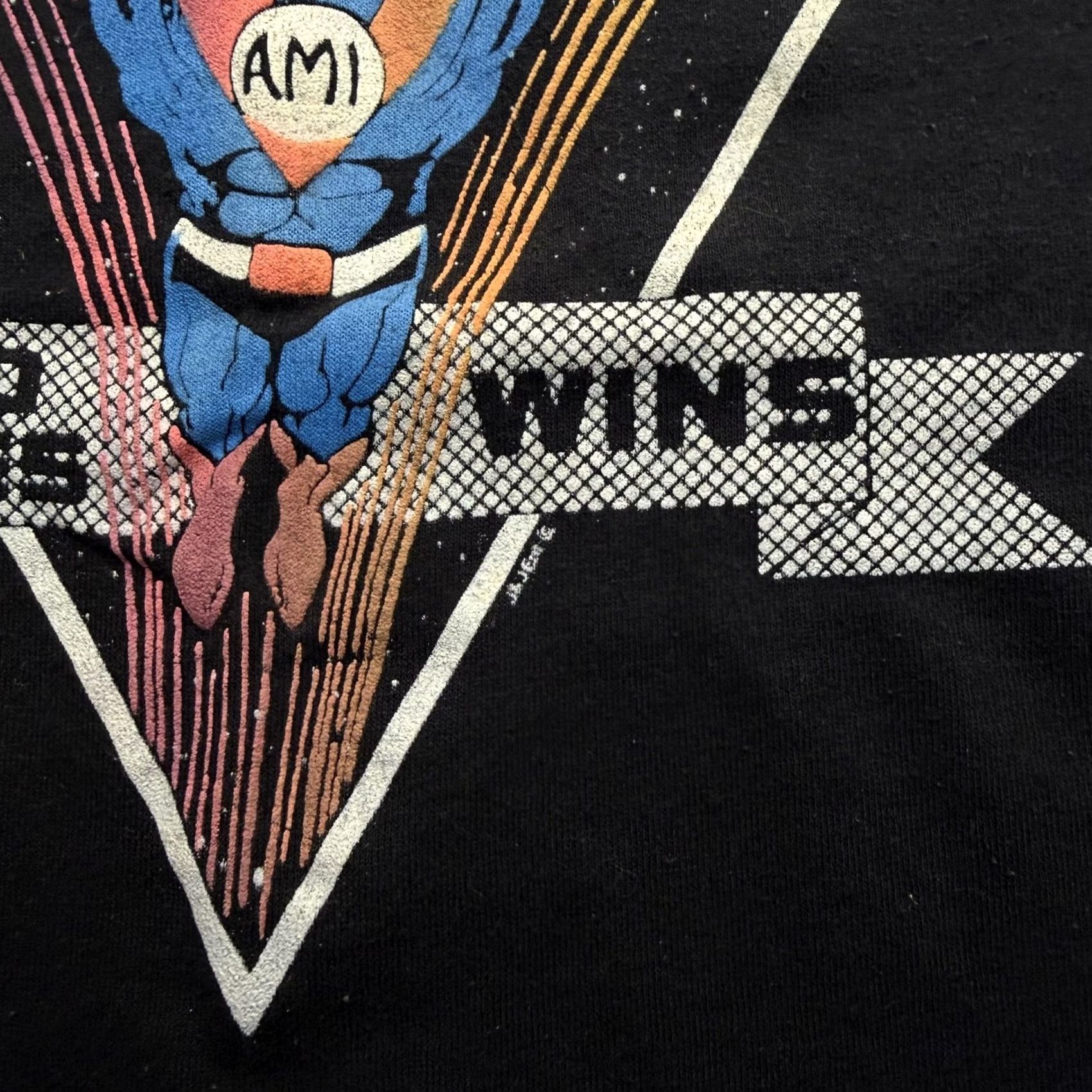 Jerzees VINTAGE AMI Olympics Shirt Mens XL Black Jerzees Who Dares Wins 80s Graphic Tee Size US XL / EU 56 / 4 - 4 Thumbnail