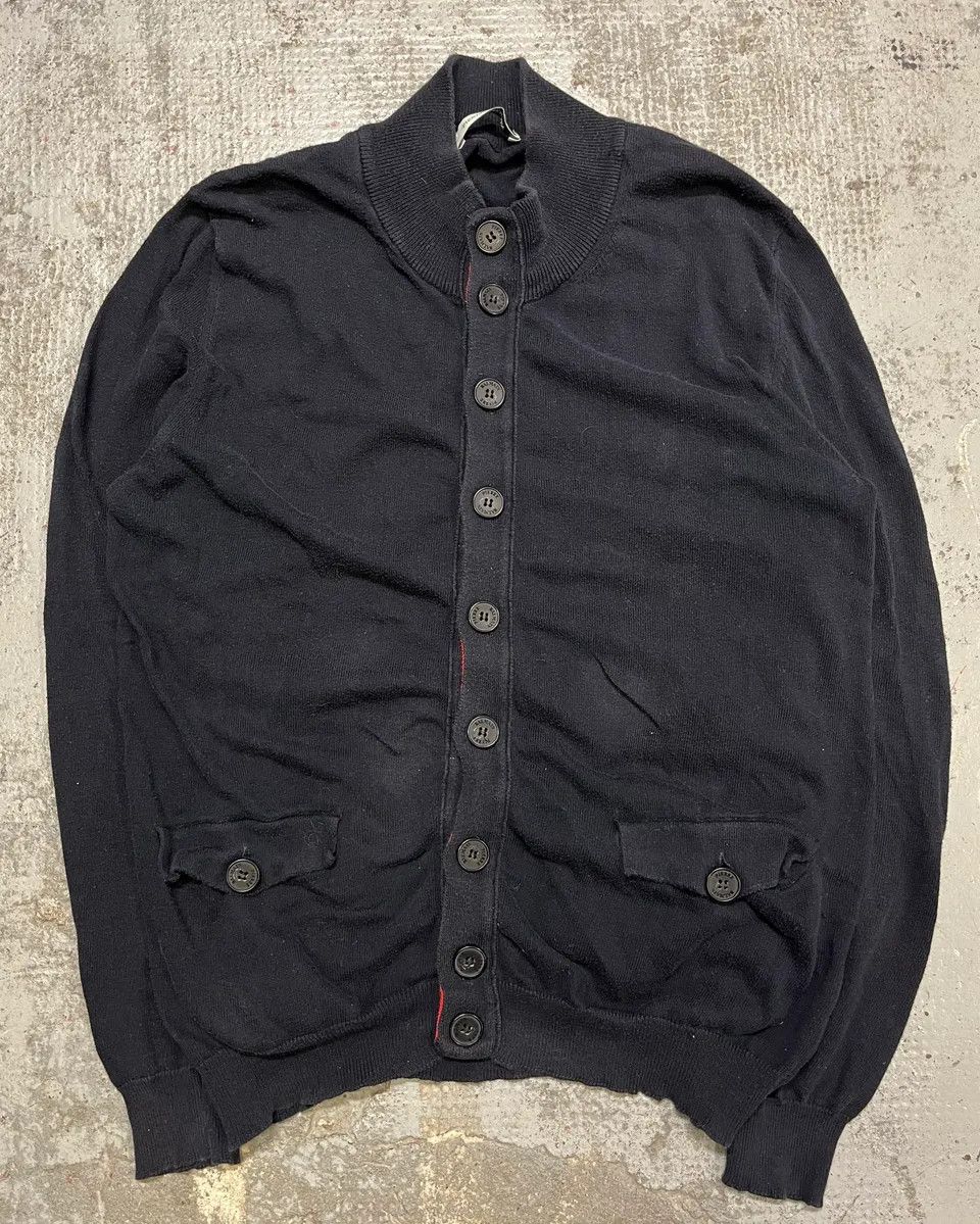 Pierre Balmain Pierre Balmain Navy & Orange Contrast Stitch Cardigan Size US S / EU 44-46 / 1 - 4 Thumbnail