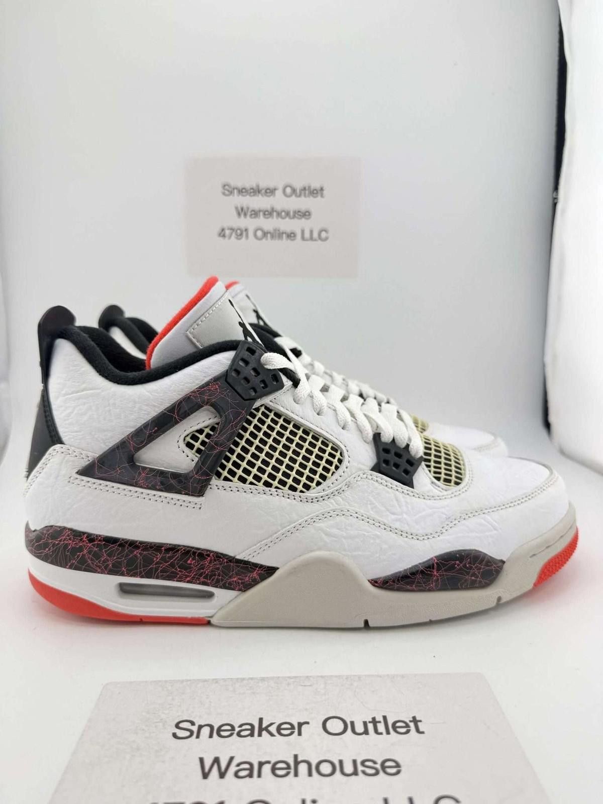Jordan Brand Air Jordan 4 Retro White Black Red US 9 New Size US 9 / EU 42 - 3 Thumbnail