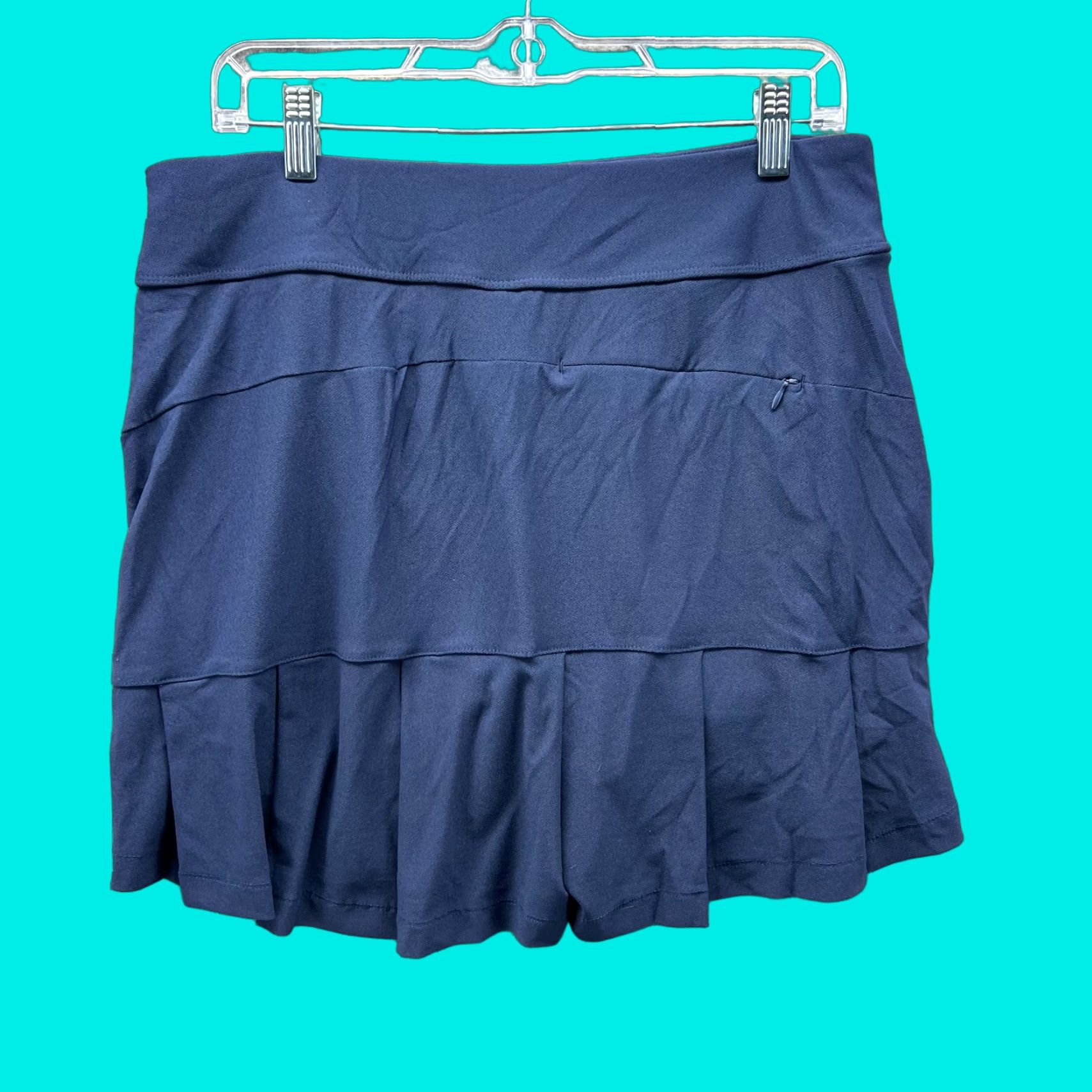 Essentials VINTAGE Greg Norman Skirt Women Medium Blue Navy 17" Back Pleat Pull-On Skort Essentials Size 32" / US 10 / IT 46 - 1 Thumbnail