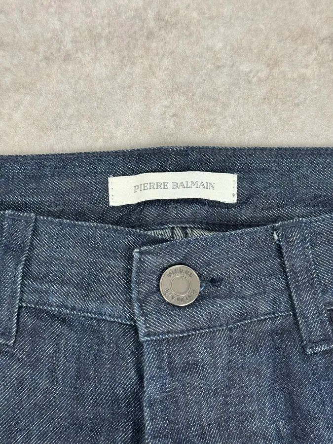Balmain 2010s Pierre Balmain Navy Brut Slim Denim Jeans Size US 30 / EU 46 - 10 Thumbnail