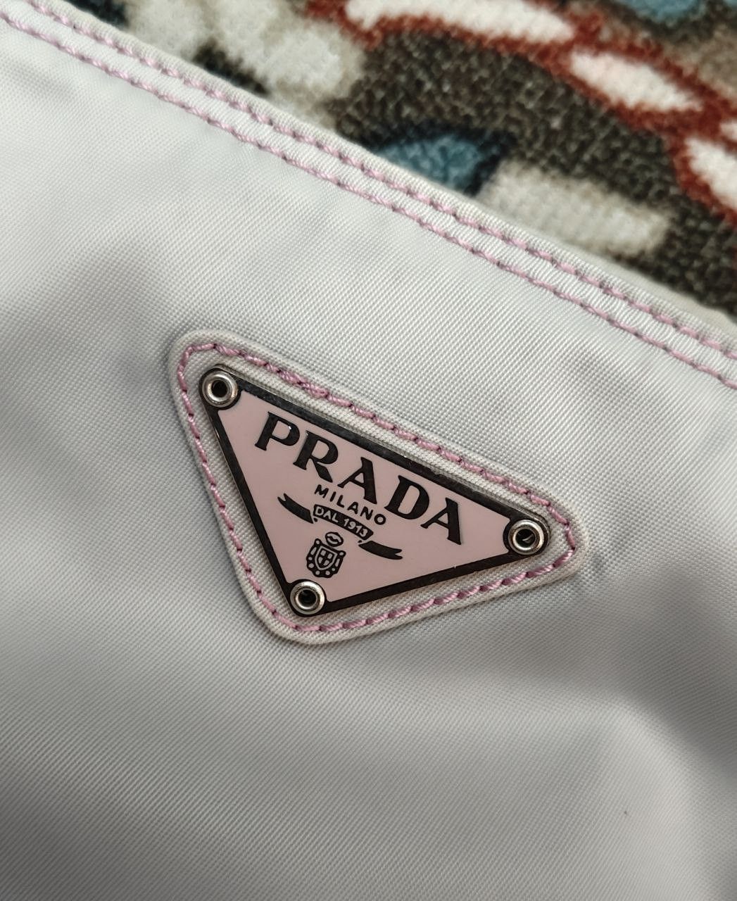 Prada Prada Sling Bag Pink Threading with Pink Logo Size ONE SIZE - 2 Thumbnail