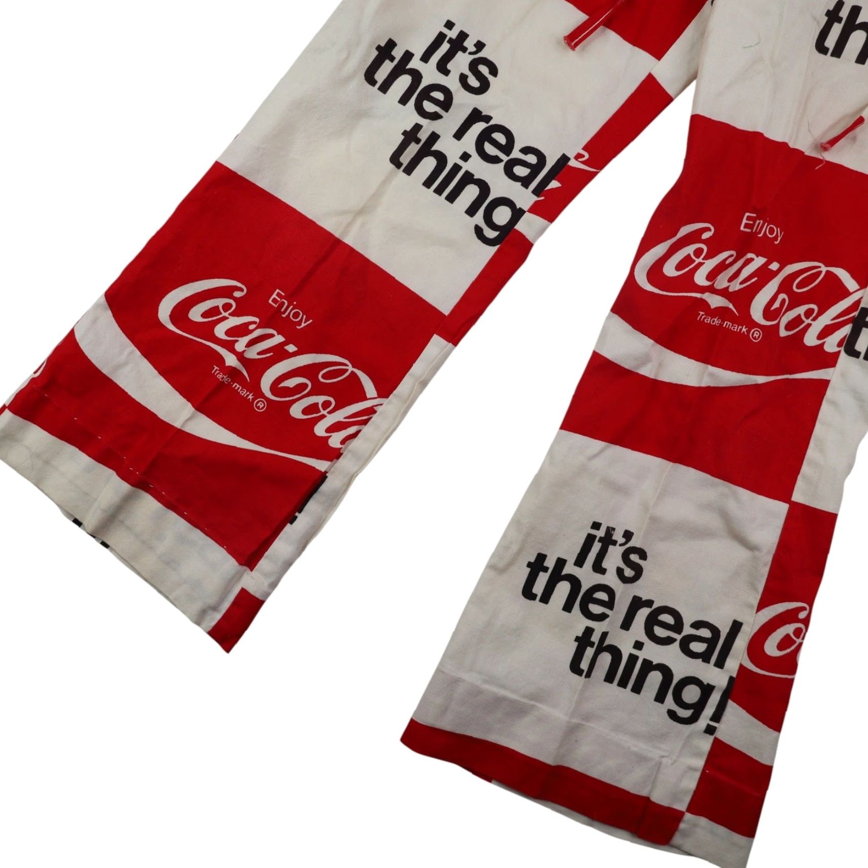 Vintage VINTAGE True Coca-Cola Womens Bell Bottoms 27 All Over Print White 27x24 Mens? Size 27" / US 4 / IT 40 - 4 Thumbnail
