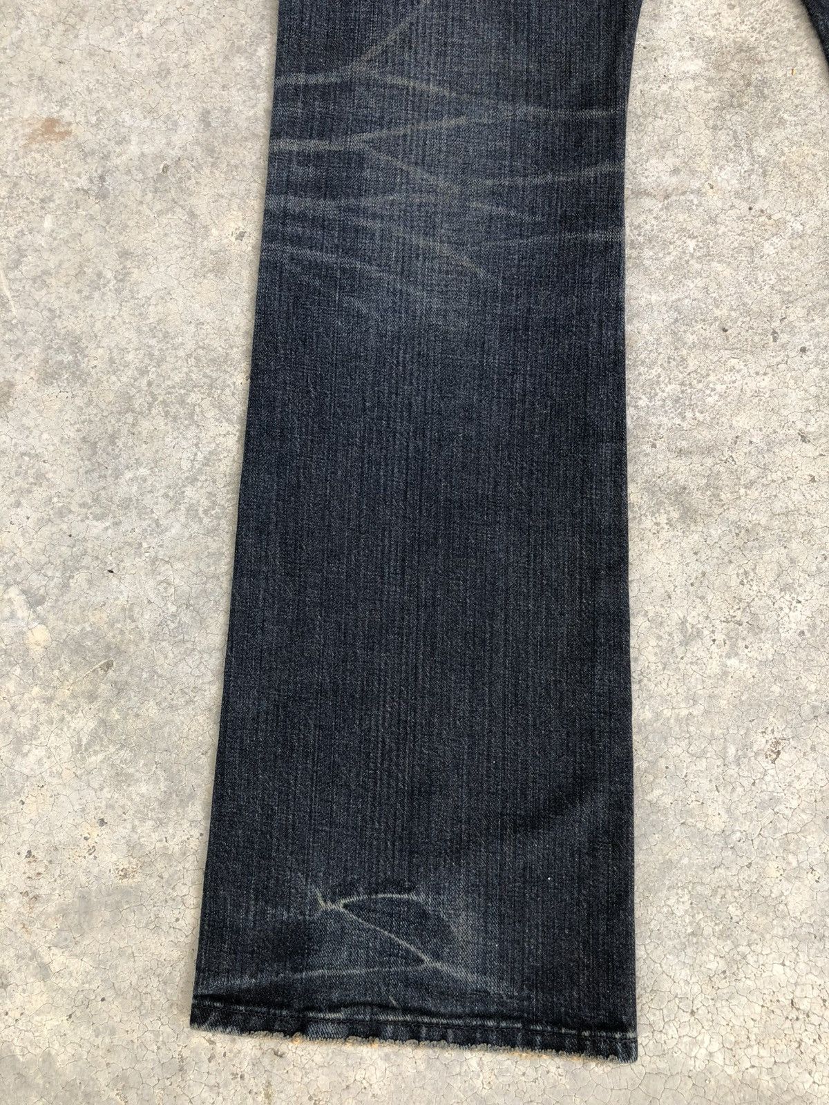 If Six Was Nine Japanese Lee Flared Jeans Distressed Denim Size US 32 / EU 48 - 11 Thumbnail