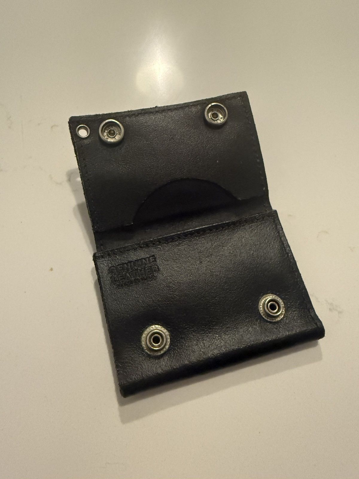 Vintage Vintage Biker Style Leather Wallet Size ONE SIZE - 3 Thumbnail