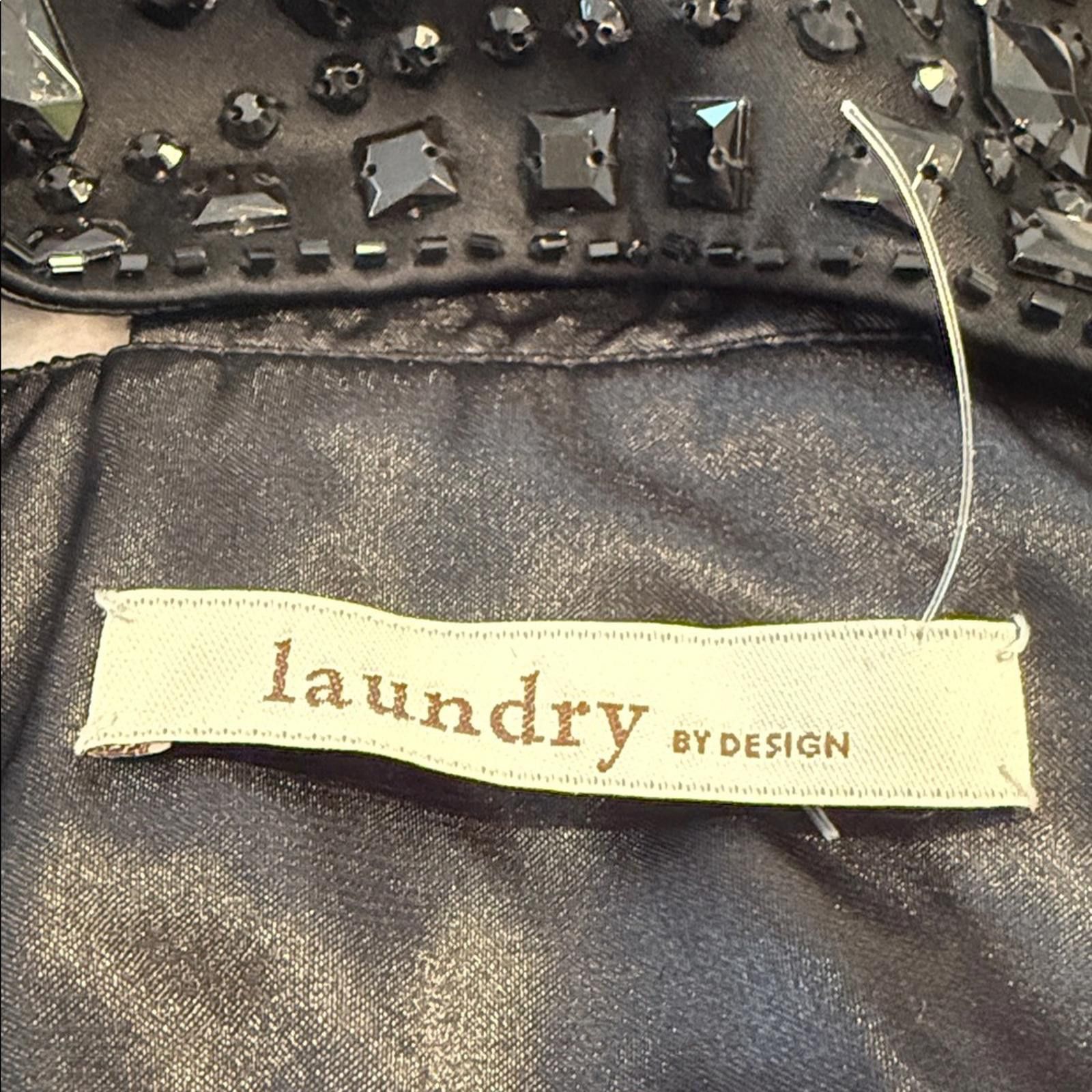 Other Laundry by Design Black midi dress bead embellished SZ 6 Size M / US 6-8 / IT 42-44 - 6 Thumbnail