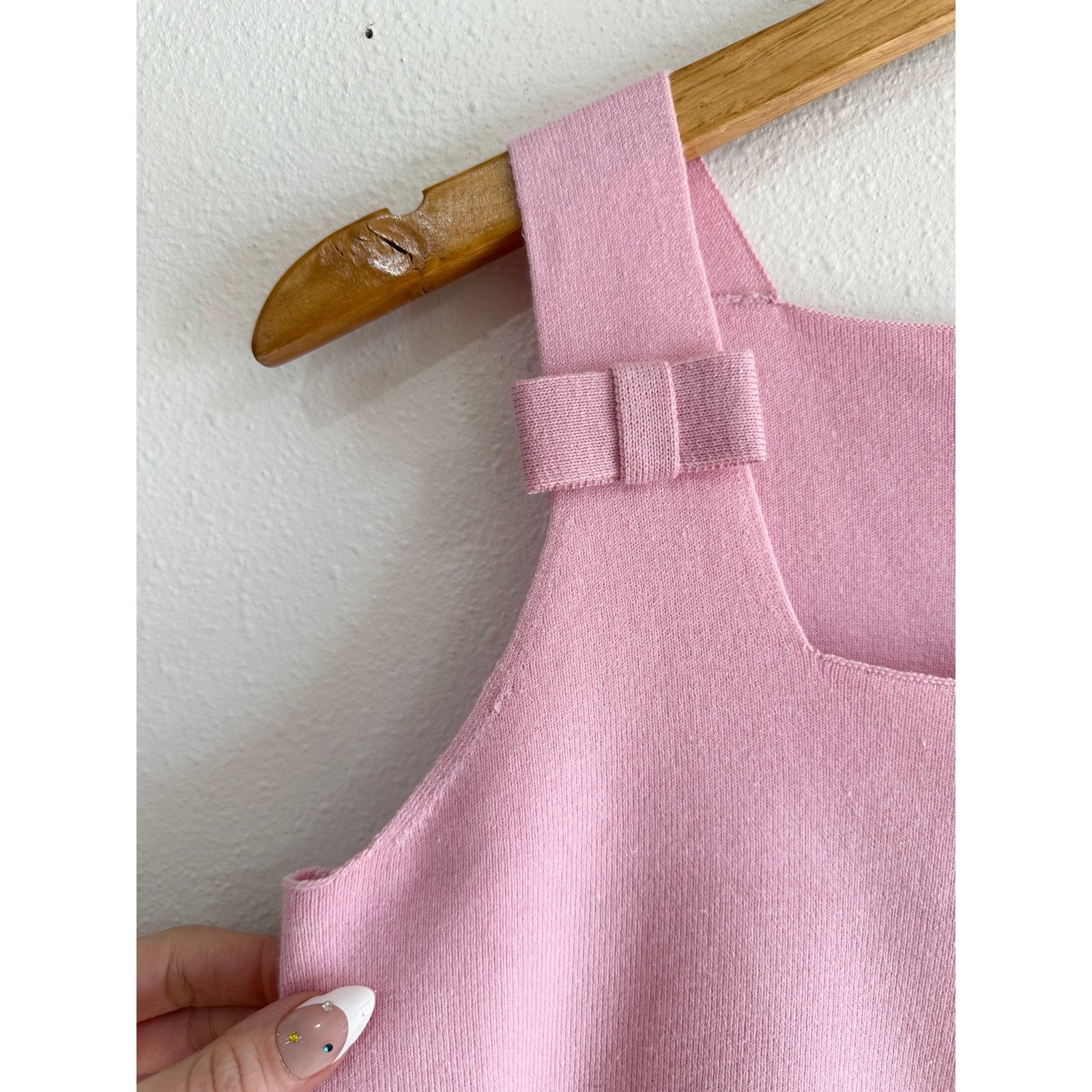 Vintage Y2K Pink Coquette Bow Knit Tank Size S / US 4 / IT 40 - 6 Thumbnail