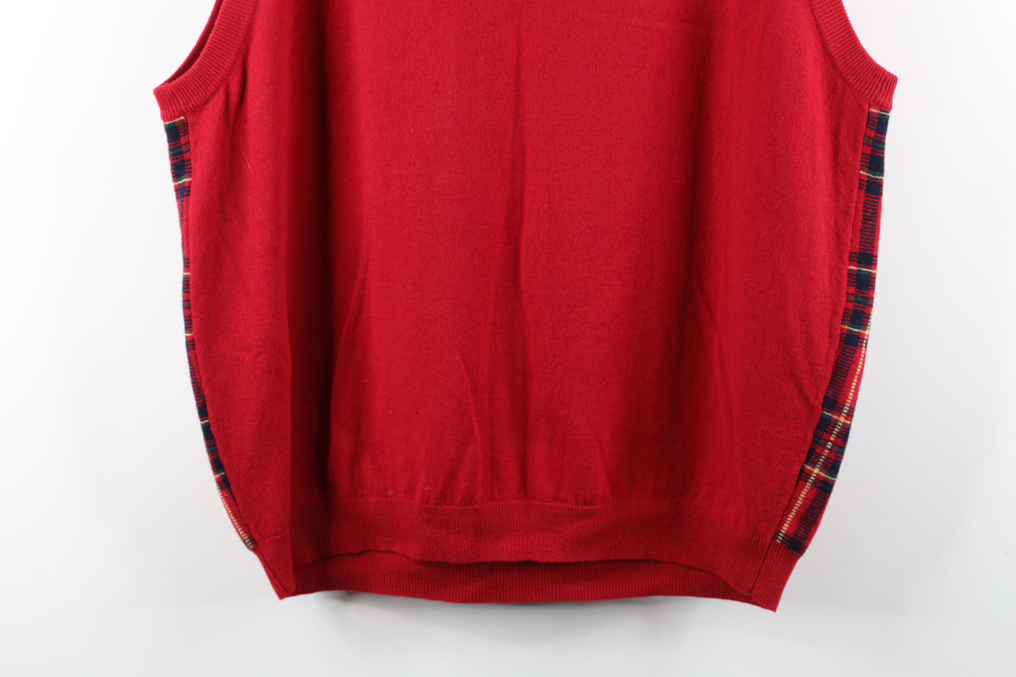 Vintage Vintage 90s Streetwear Blend Knit V-Neck Sweater Vest Plaid Size US XL / EU 56 / 4 - 7 Thumbnail