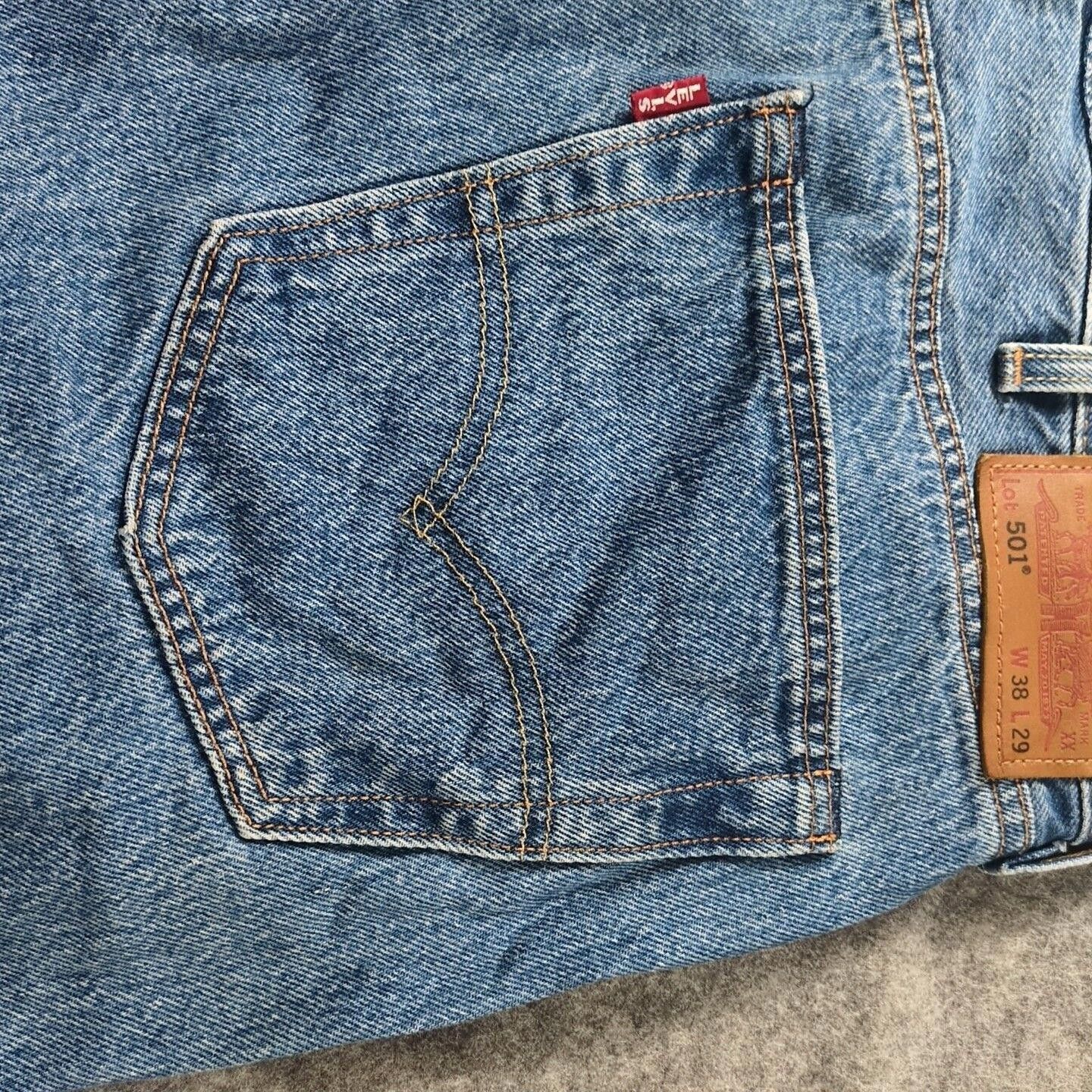 Levi's Levi's 501 Big E Mens Jeans 38 X 29 Blue Denim Straight Size US 38 / EU 54 - 5 Thumbnail