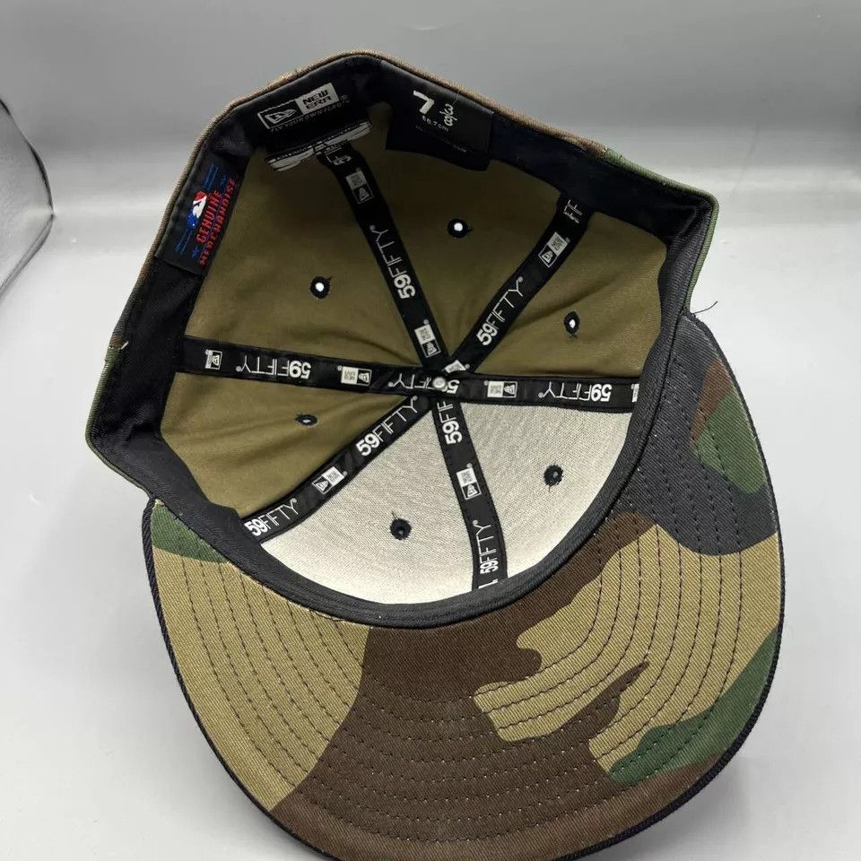 New Era New York Yankees Hat Men 7 3/8 59Fifty New Era MLB Fitted Size ONE SIZE - 6 Thumbnail