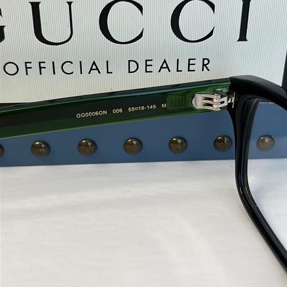 Gucci 💯 - New Authentic GUCCI Demo Rectangular Eyeglasses GG0006O Size ONE SIZE - 5 Thumbnail
