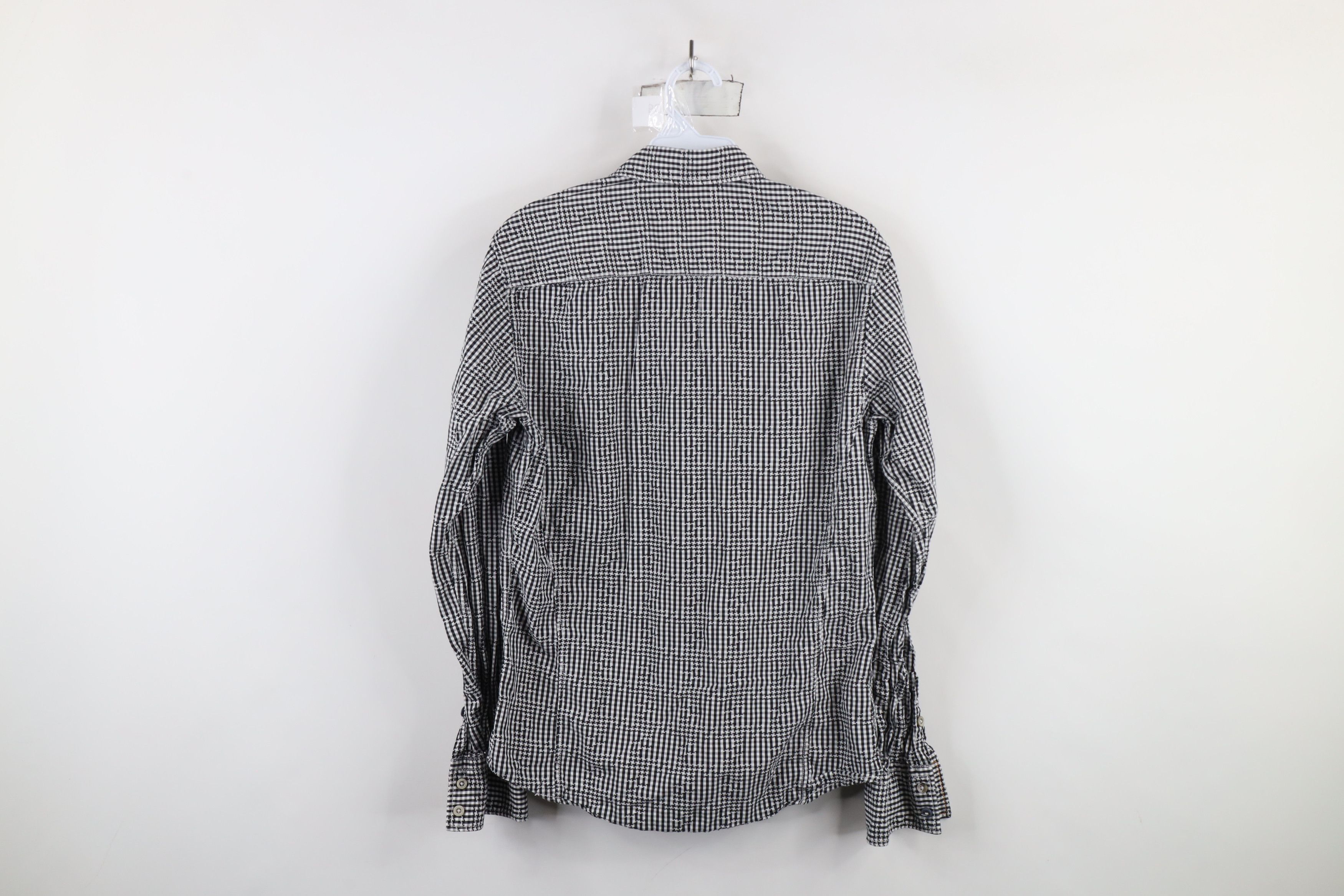 Hugo Boss × Vintage Hugo Boss Checkered Houndstooth Collared Button Shirt Cotton Size US S / EU 44-46 / 1 - 10 Thumbnail