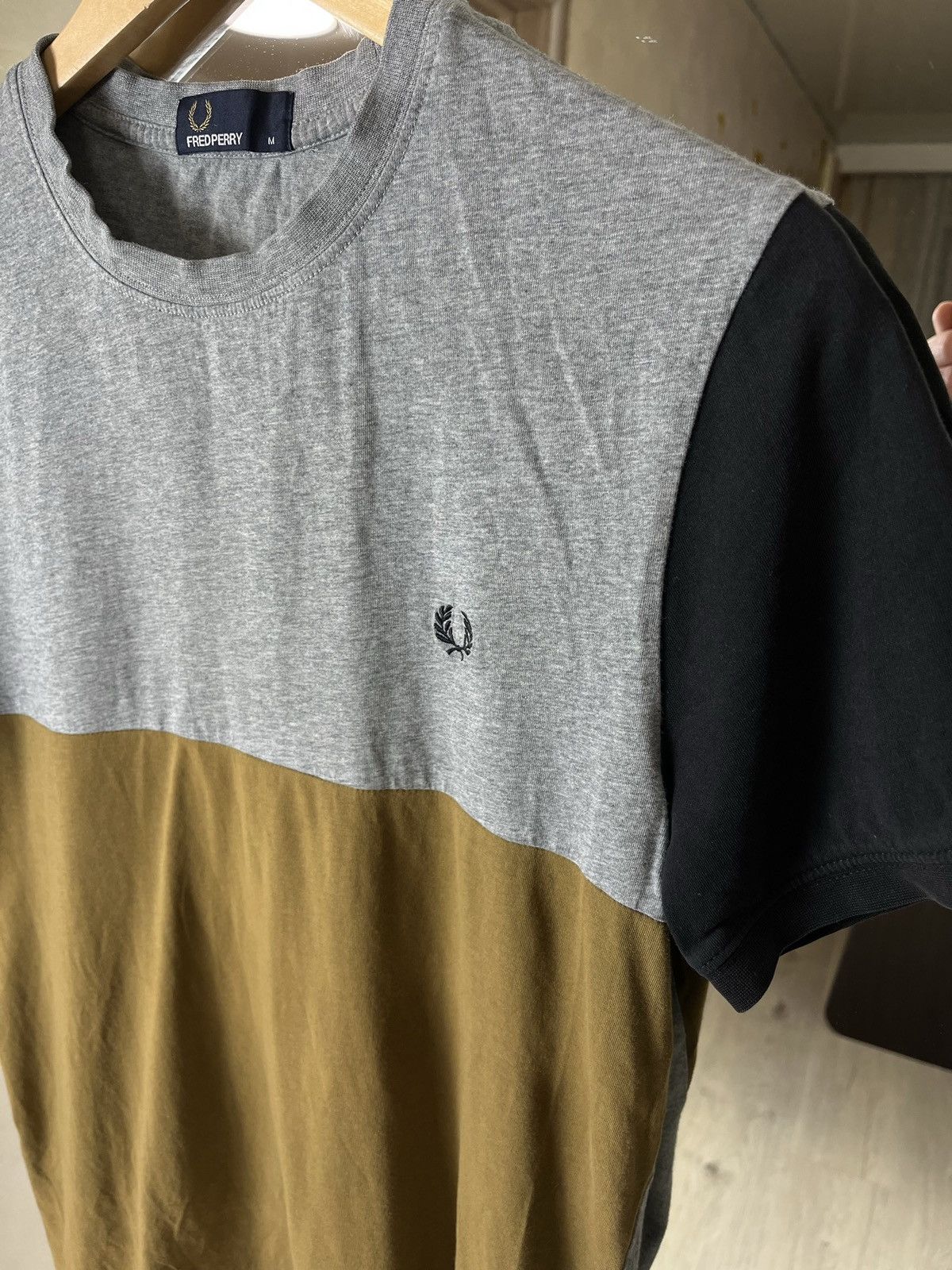Fred Perry Fred Perry Tri-Color Block Patchwork Tee | Modernist Street Size US M / EU 48-50 / 2 - 4 Thumbnail