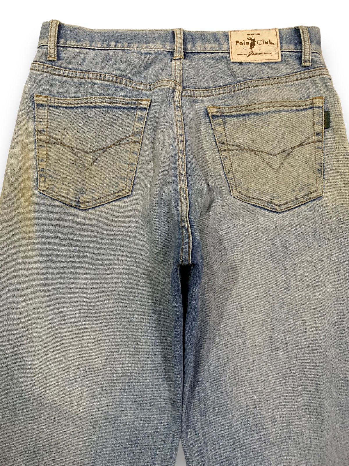 Polo Ralph Lauren × RRL Ralph Lauren Vintage Polo Club Baggy Rusty Mud Washed Patches Jeans Size US 31 - 12 Thumbnail