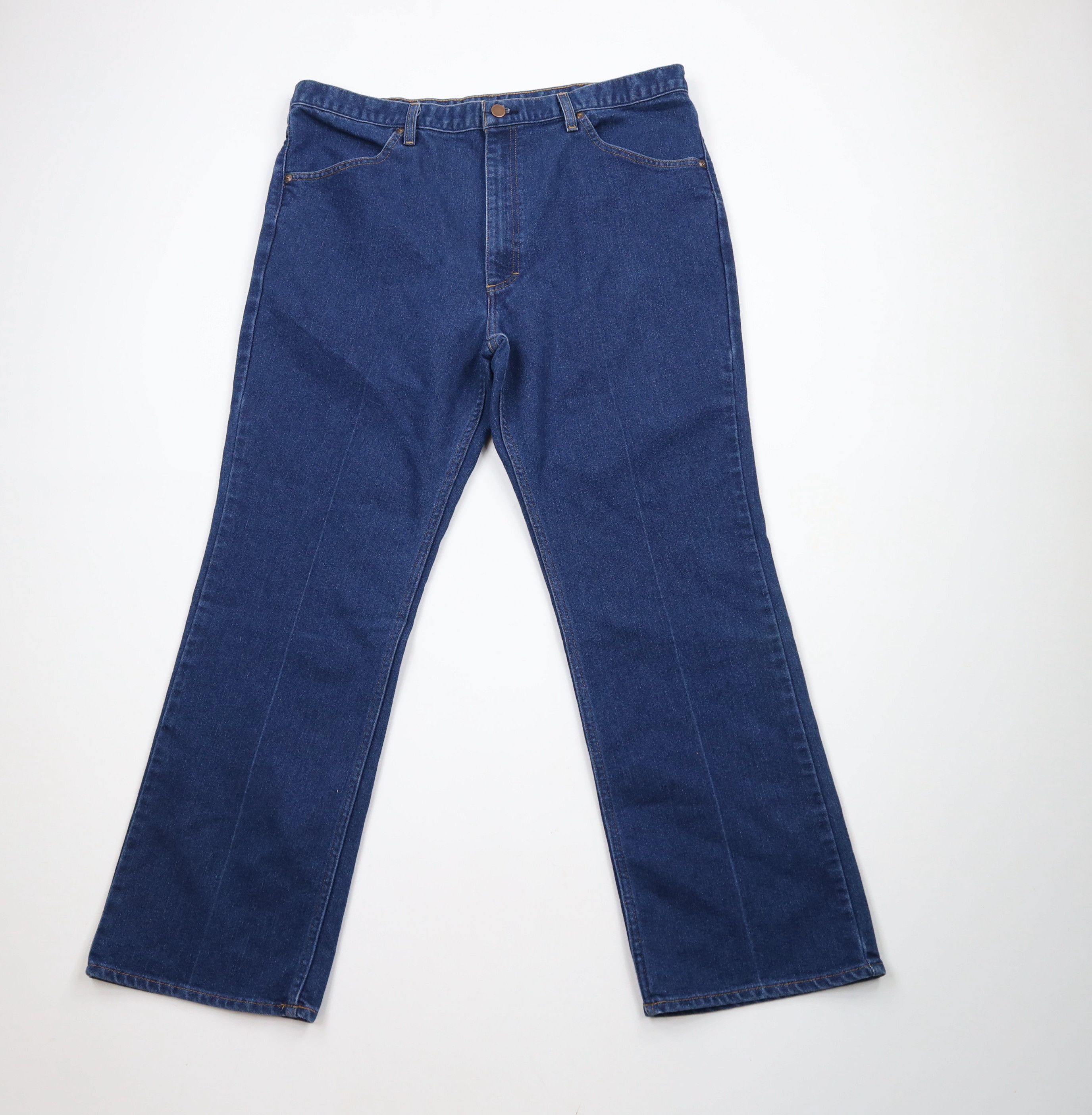 Vintage Vintage 90s Streetwear Wide Leg Bootcut Denim Jeans Blue Size US 38 / EU 54 - 1 Thumbnail
