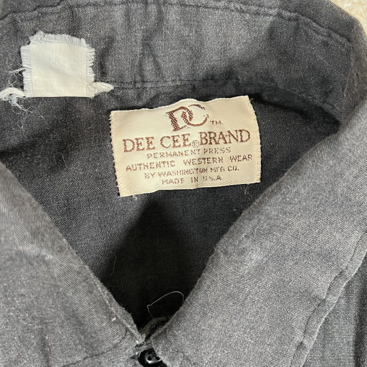 Vintage 70s Dee Cee Mens Western Shirt 15.5 Size 33 Black Pearl Snap Size US M / EU 48-50 / 2 - 3 Thumbnail