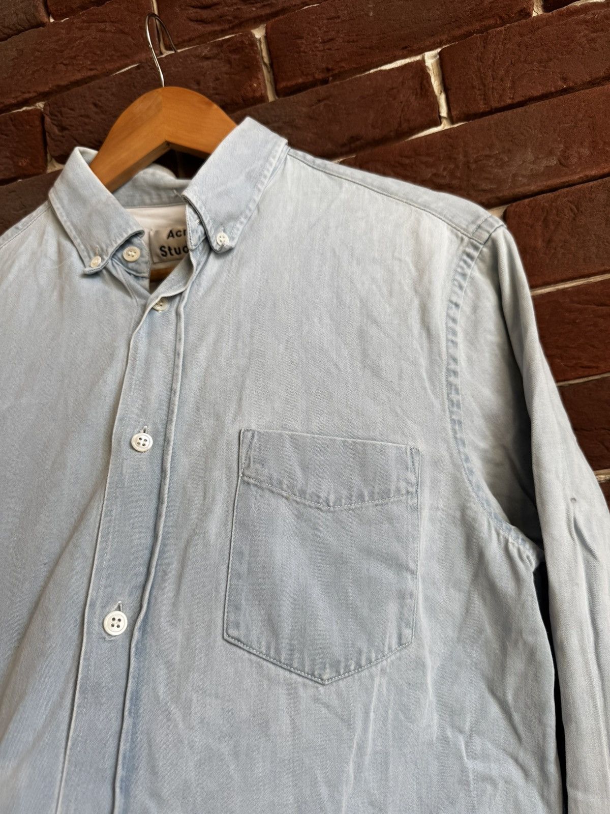 Acne Studios Acne Studios Isherwood PAW16 Denim Button Up Shirt 46 POP Size US M / EU 48-50 / 2 - 6 Thumbnail