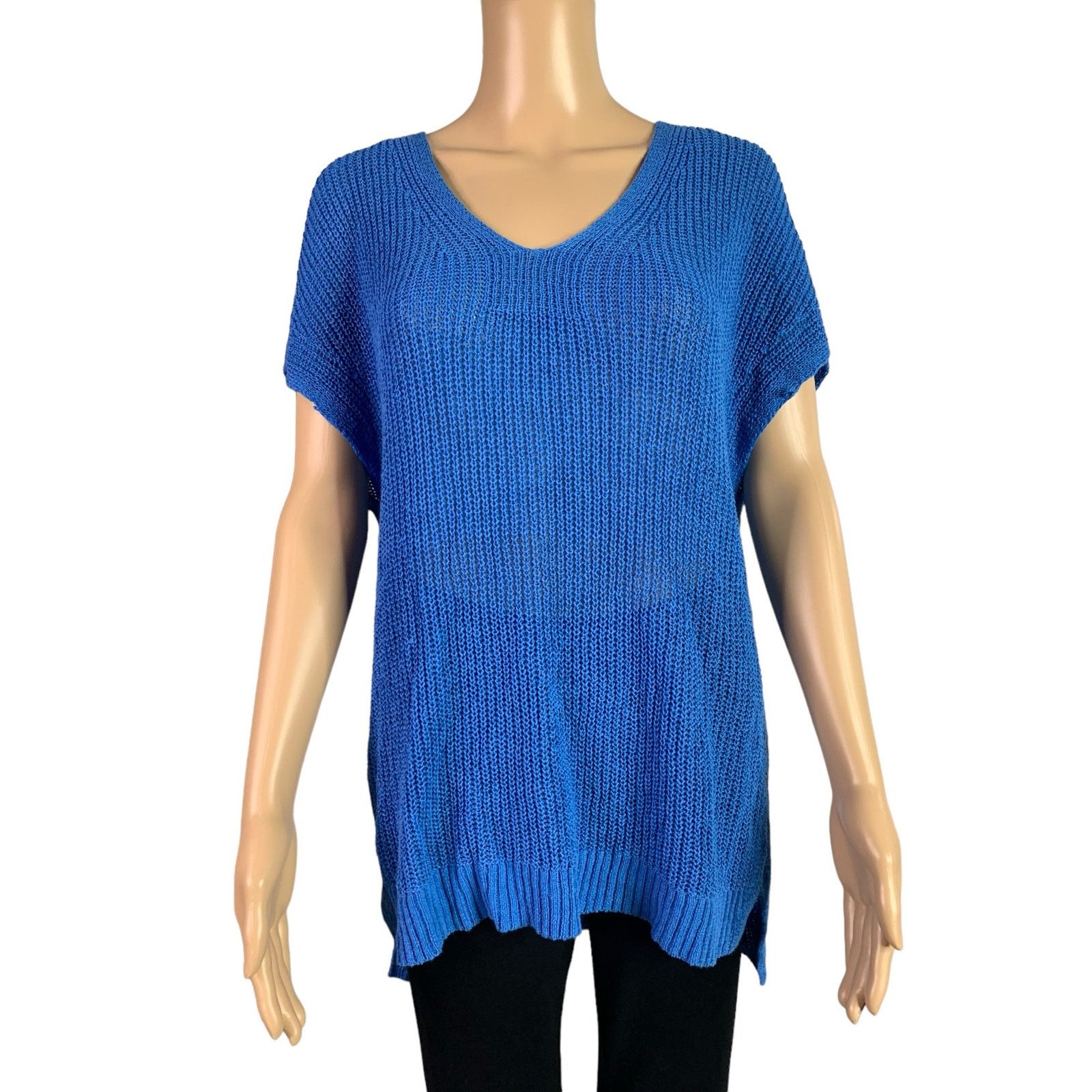 Tommy Bahama Tommy Bahama Women's Size Large Knit Sweater Top Linen Blend Size L / US 10 / IT 46 - 1 Thumbnail