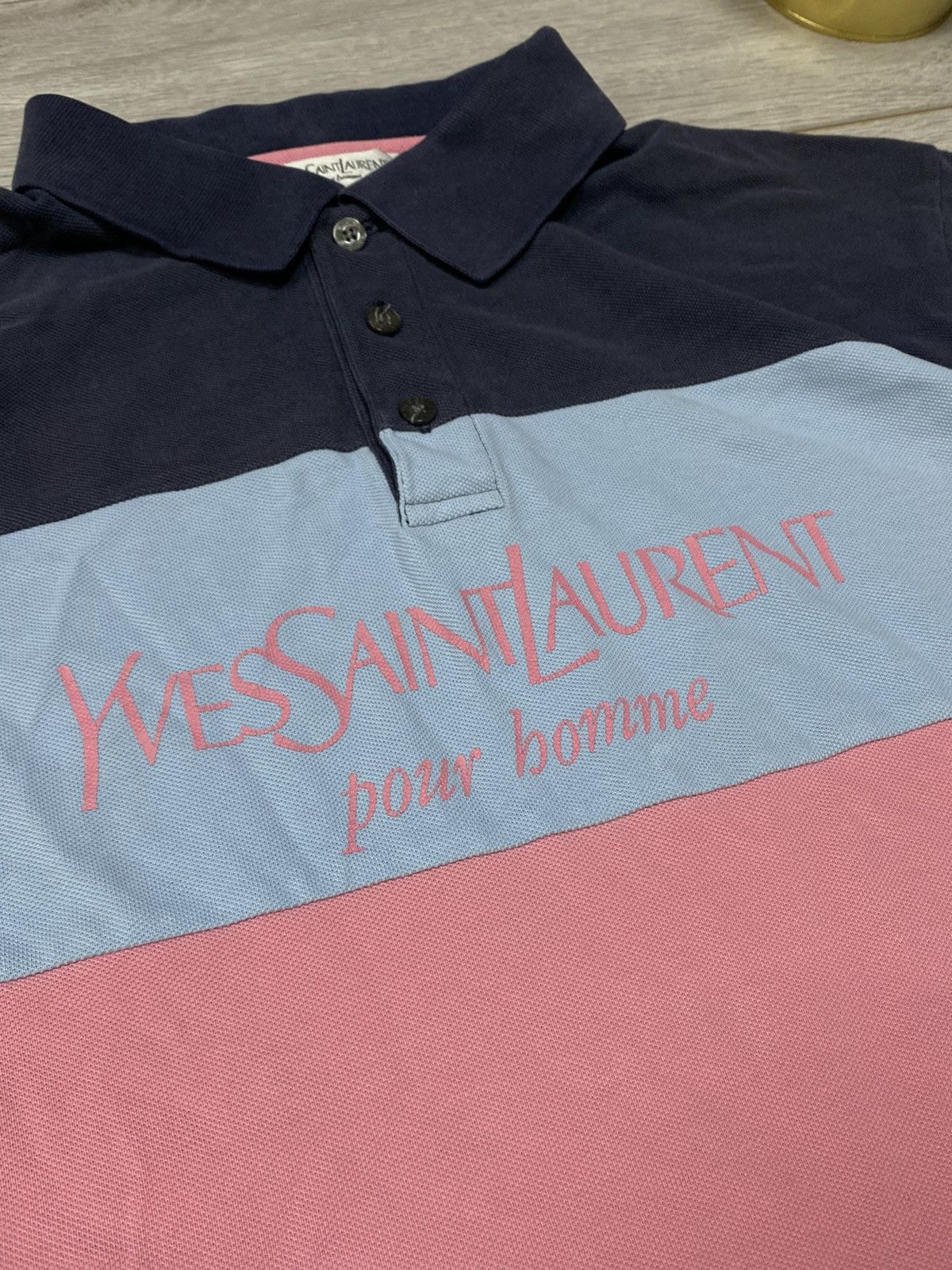 Yves Saint Laurent Yves Saint Laurent pour homme YSL big logo polo Size US M / EU 48-50 / 2 - 3 Thumbnail