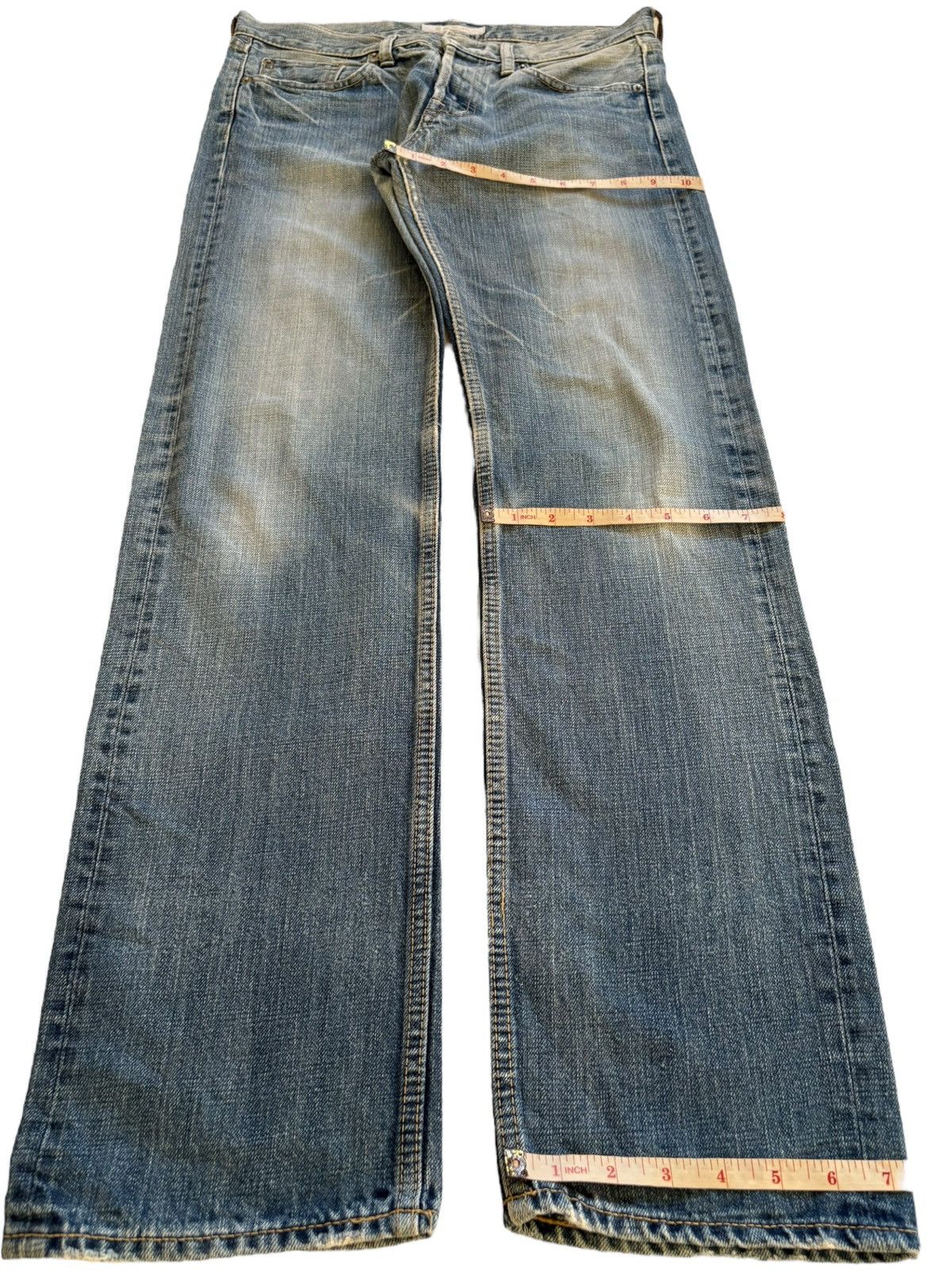 Japanese Brand SALES🔥🔥Vintage DMG Button Fly Faded Wash Jeans Size US 31 - 13 Thumbnail