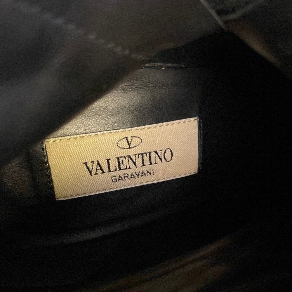 Valentino Valentino Garavani 'Rockstud' Spiked Black Leather Boots 37 Size US 7 / IT 37 - 2 Thumbnail