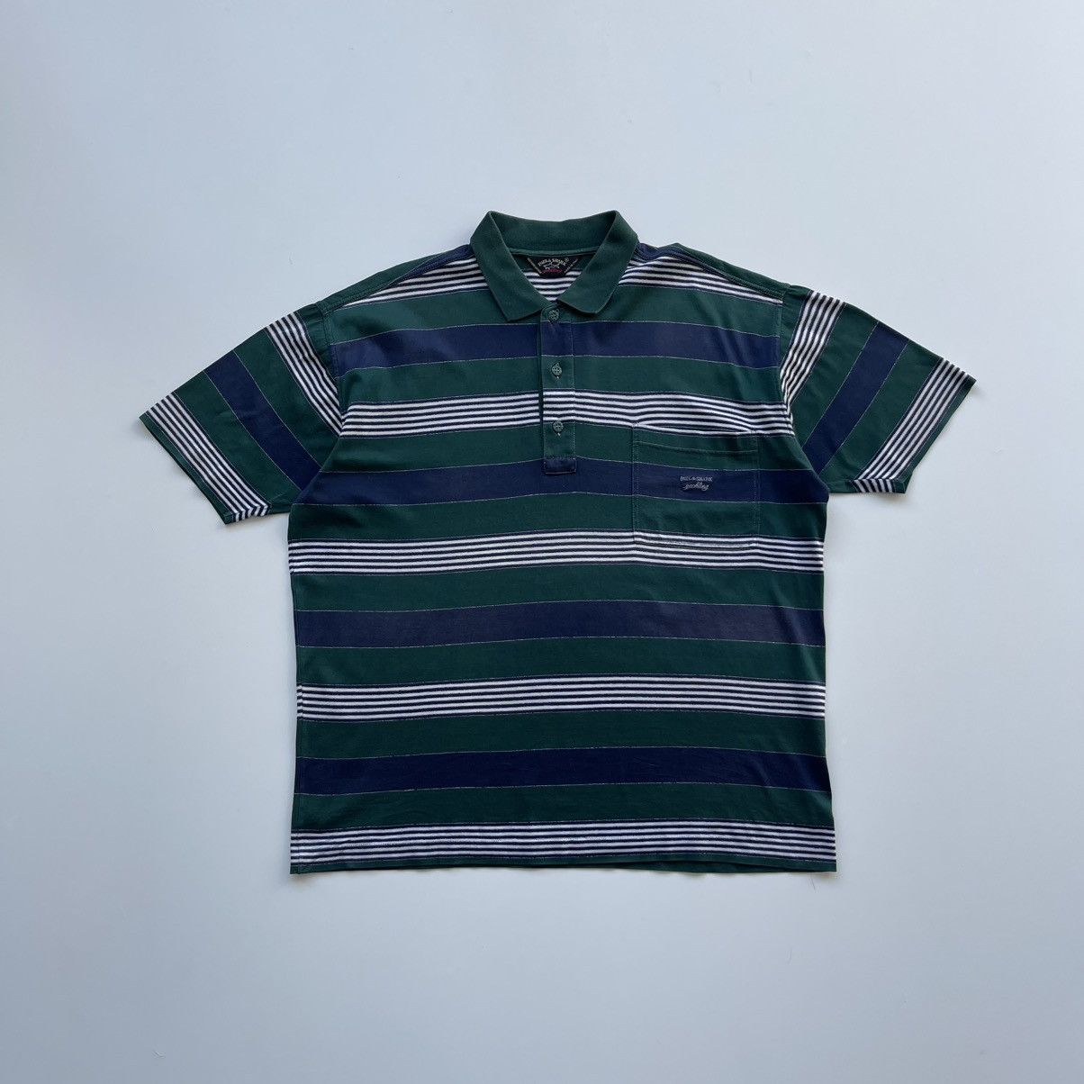 Paul & Shark × Vintage Paul & Shark Yachting 90’s Vintage Stripe Cotton Polo Shirt Size US XL / EU 56 / 4 - 1 Thumbnail