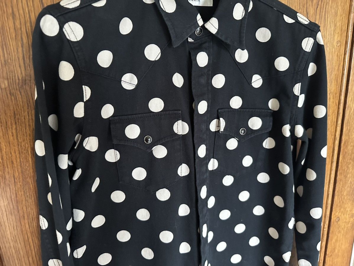 Saint Laurent Paris Saint Laurent black polka dot western denim shirt XS Grail Size US XS / EU 42 / 0 - 9 Thumbnail