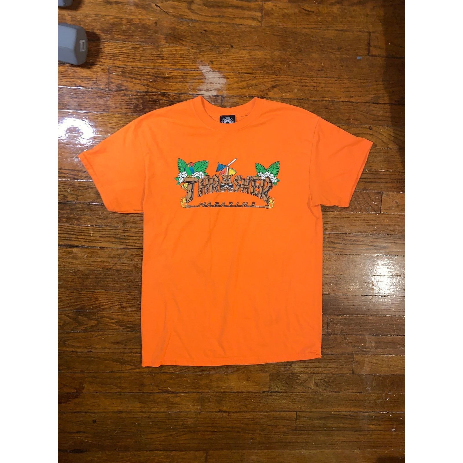 Thrasher Thrasher Magazine T Shirt Orange Tiki Logo Medium Skate Size US M / EU 48-50 / 2 - 2 Thumbnail