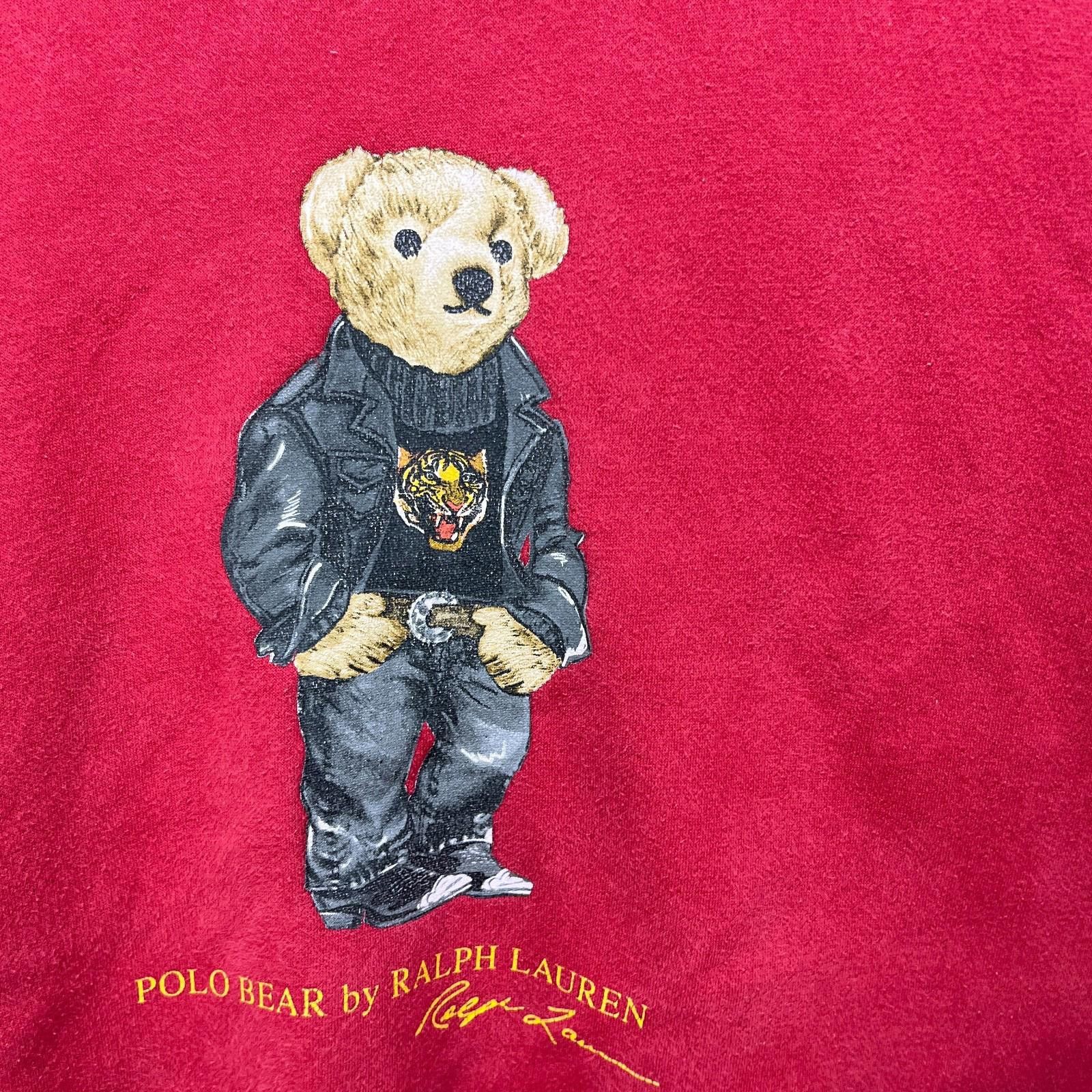 Polo Ralph Lauren Vintage Polo Bear by Ralph Lauren Hoodie Large Lunar Tiger Size US 34 / EU 50 - 3 Thumbnail