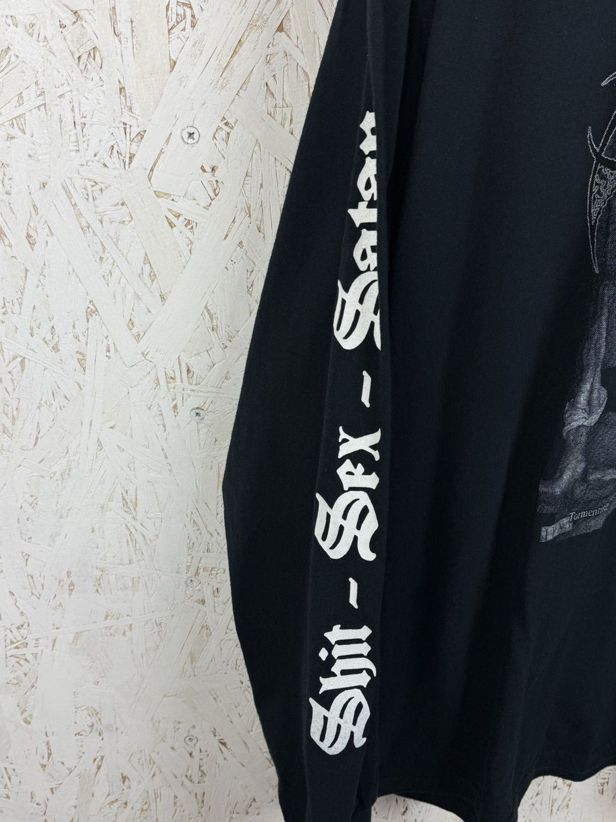 Band Tees Vintage Anima Damnata Shit Sex Satan 2005 Metal Long Sleeve Size US XL / EU 56 / 4 - 4 Thumbnail