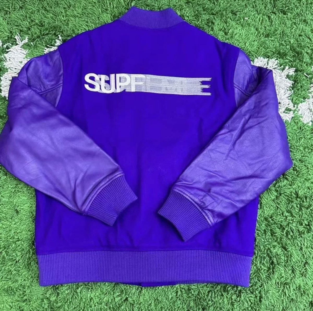 Supreme Motion Logo Varsity Jacket | Grailed