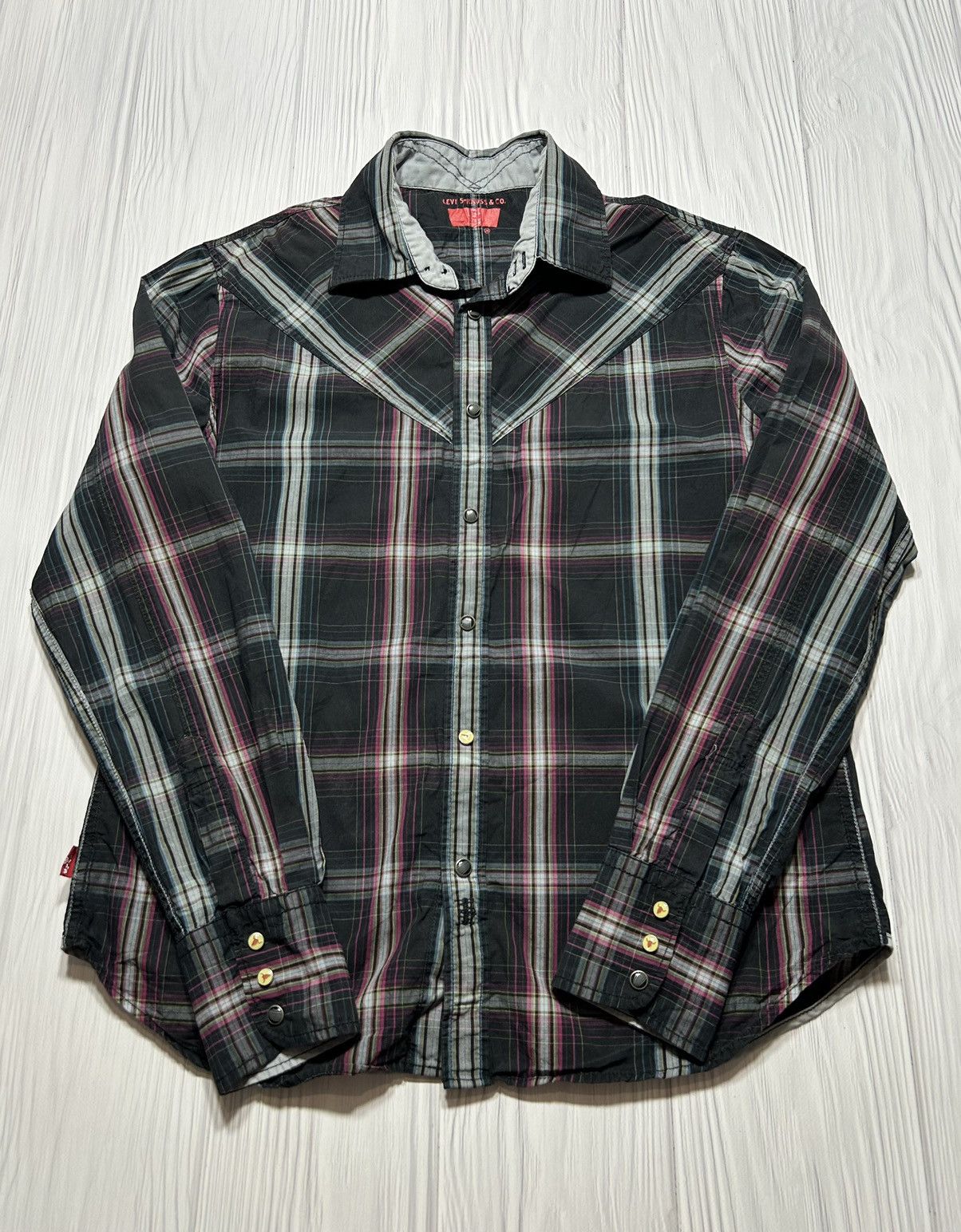 Levi's Levis Indian Skull Check Plaid Shirt Overshirt Size US M / EU 48-50 / 2 - 8 Thumbnail
