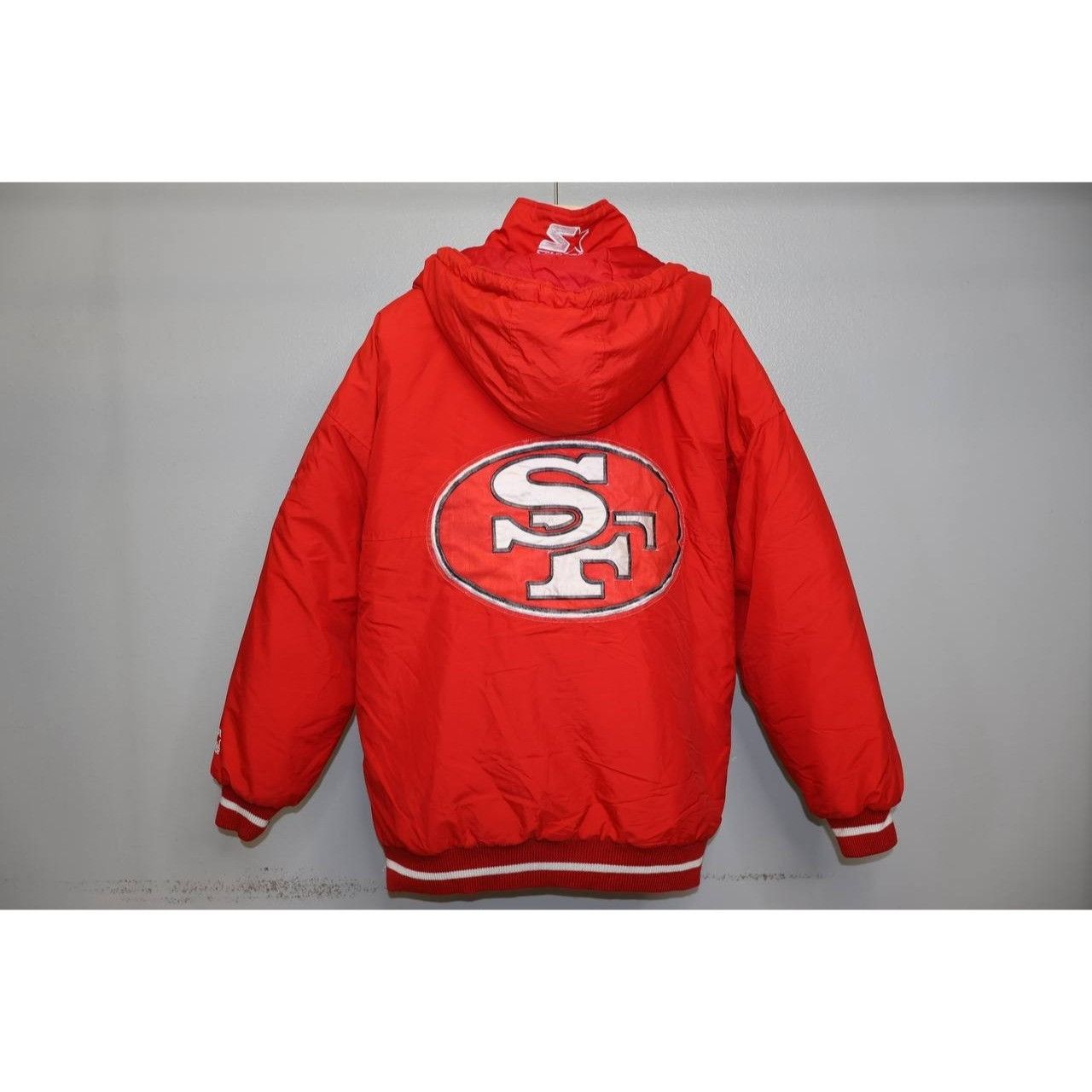 Starter Vintage Starter San Francisco 49ers NFL Hooded Puffer Jacket Size US XL / EU 56 / 4 - 2 Thumbnail