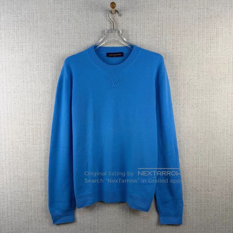 Louis Vuitton Louis Vuitton Solid embossed logo crewneck sweater Size US L / EU 52-54 / 3 - 1 Thumbnail