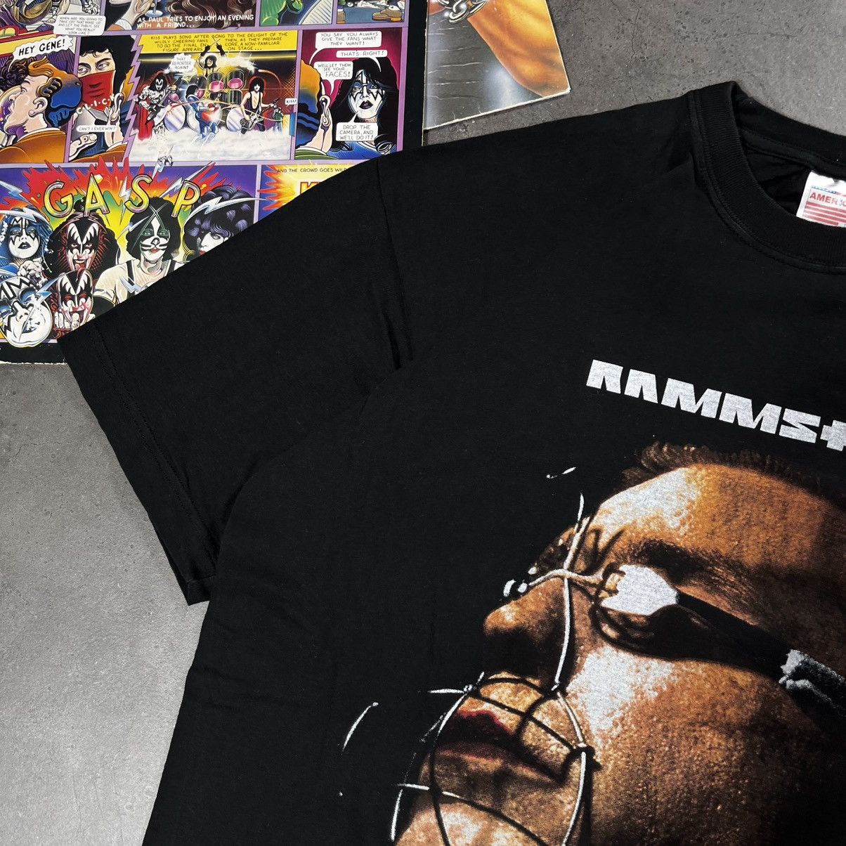 Band Tees Vintage 90s Rammstein Sehnsucht big face logo tshirt tee Size US L / EU 52-54 / 3 - 4 Thumbnail