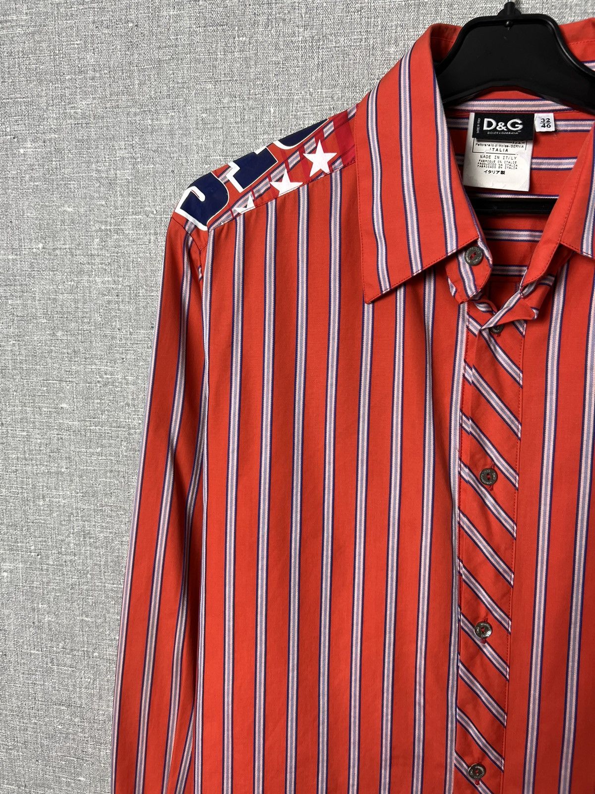 Dolce & Gabbana Dolce Gabbana Button Striped Shirt Big Logo Ultra Sports D&G Size US S / EU 44-46 / 1 - 11 Thumbnail