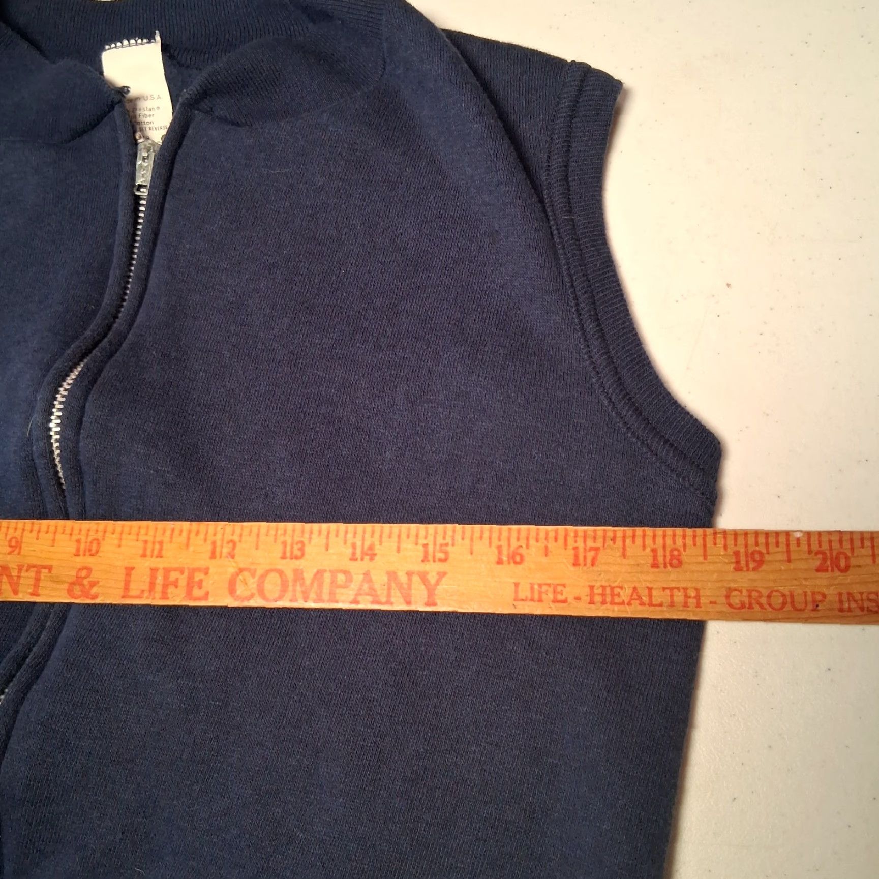Vintage VINTAGE Unbranded Sleeveless Sweatshirt Vest M Blue Zip Mock Neck Activewear Sportswear USA Made Men N/A Size US M / EU 48-50 / 2 - 4 Thumbnail