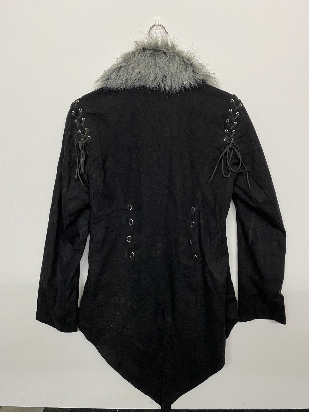 Japanese Brand Black Deorart Gothic Punk Jacket Faux Fur Collar Patches Size US M / EU 48-50 / 2 - 8 Thumbnail