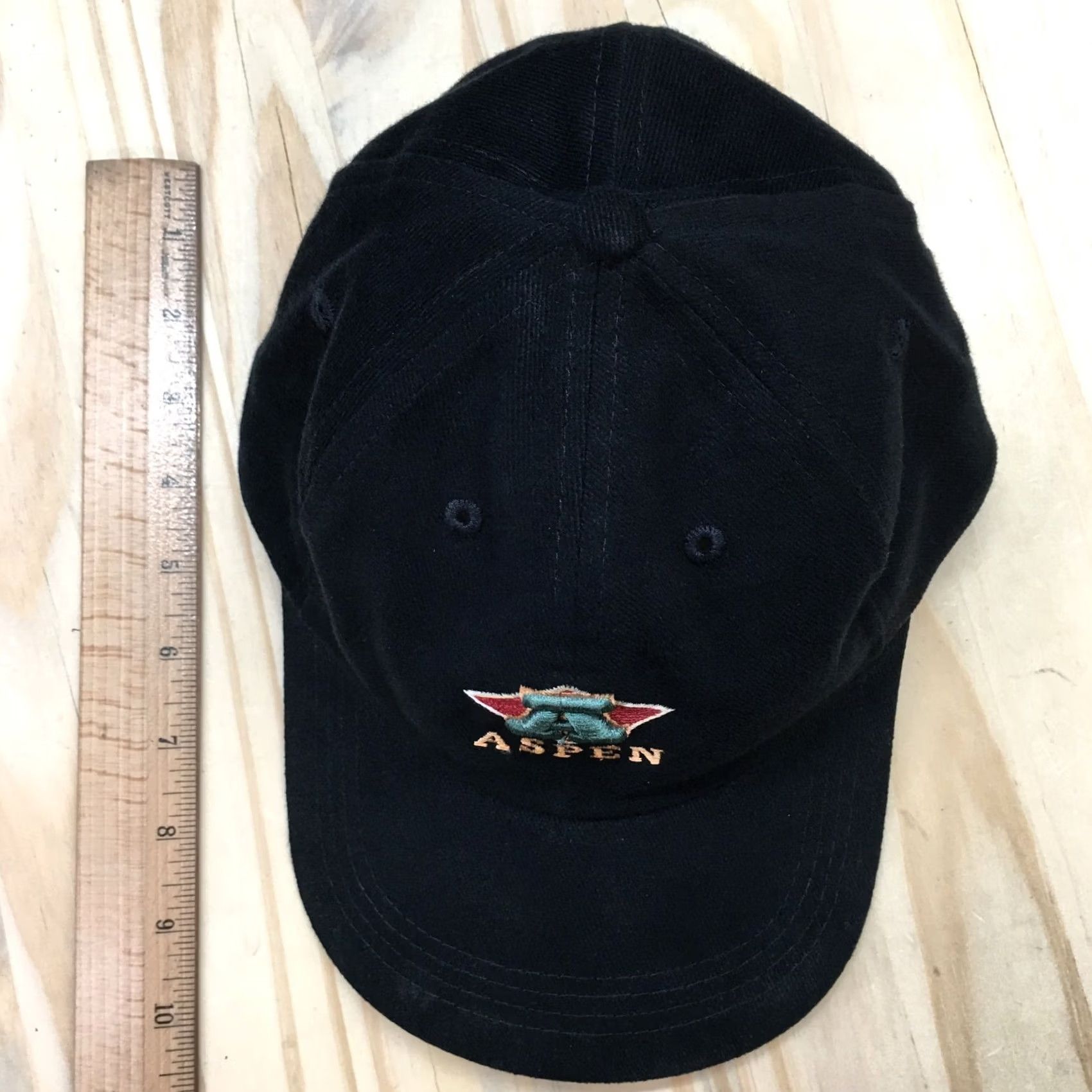 Vintage Ahead Aspen Baseball Cap Mens Black OS Adjustable Curved Brim Embroidered Logo Size ONE SIZE - 3 Thumbnail