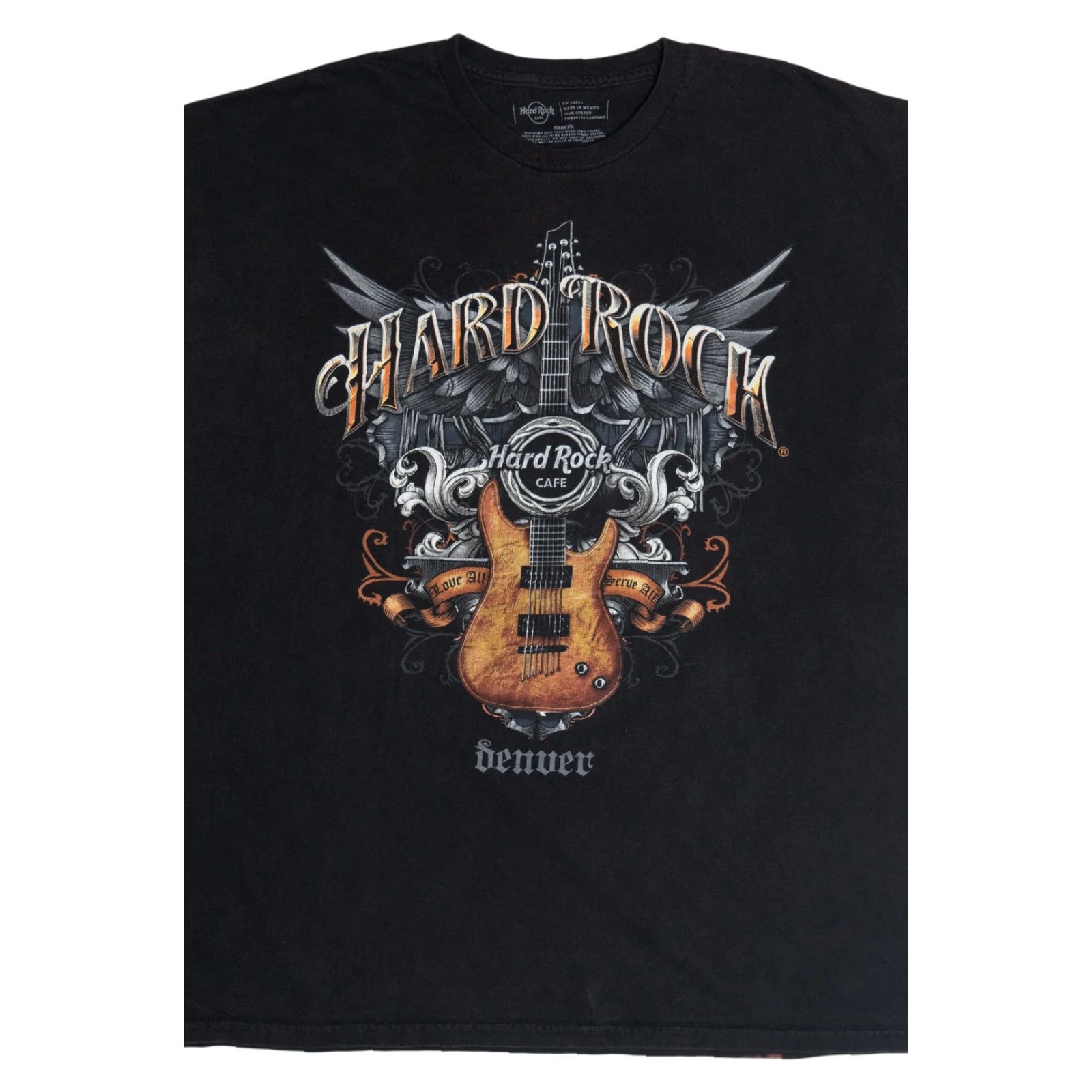 Hard Rock Cafe Hard Rock Cafe Denver Guitar T-Shirt XX-Large Black Unisex Adults Short Sleeve Vintage 2010s Mens Womens Boys Girls Size US XXL / EU 58 / 5 - 6 Thumbnail