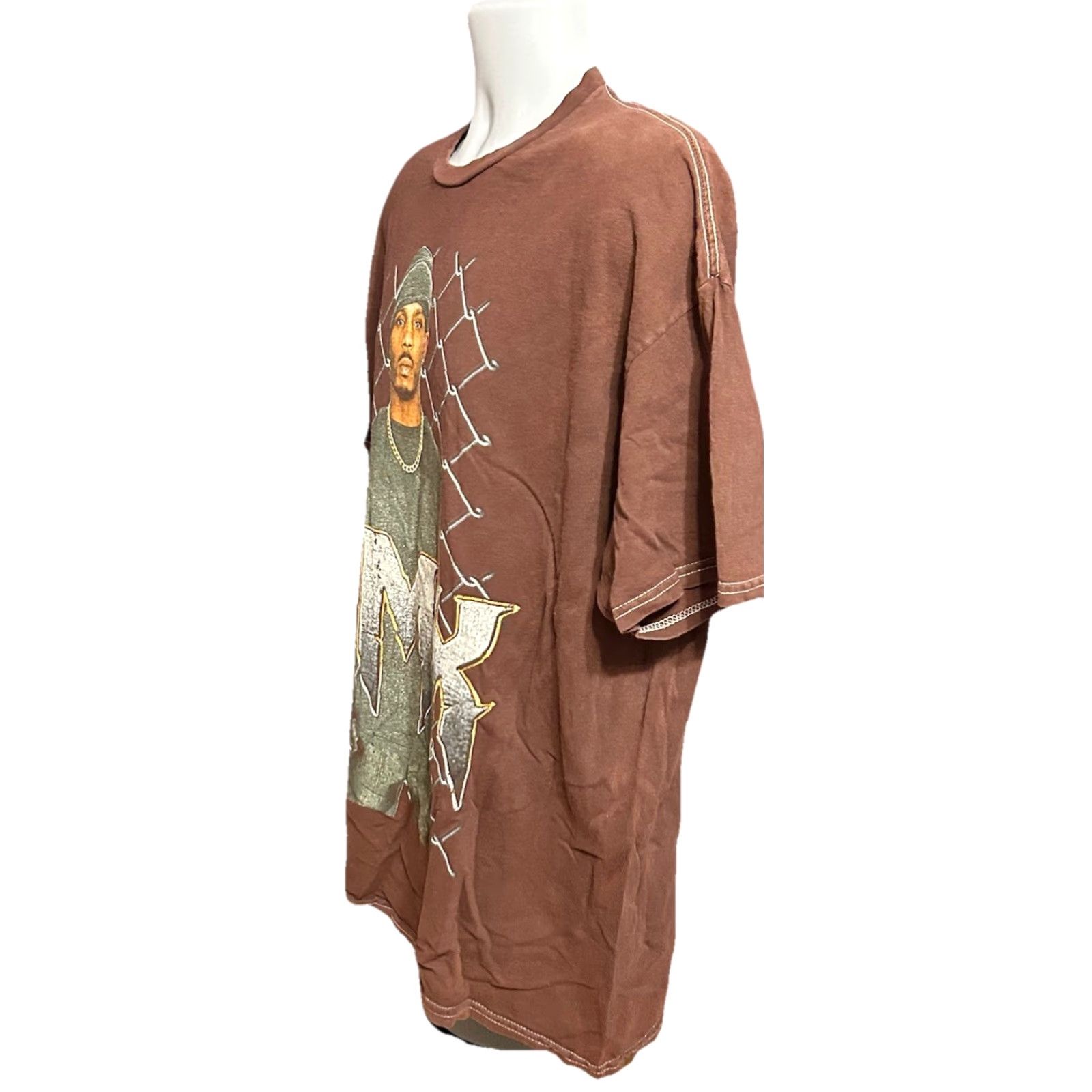 Vintage DMX Shirt Men XL Brown Short Sleeve Crew Neck Graphic Logo Hip Hop Music Size US XL / EU 56 / 4 - 3 Thumbnail
