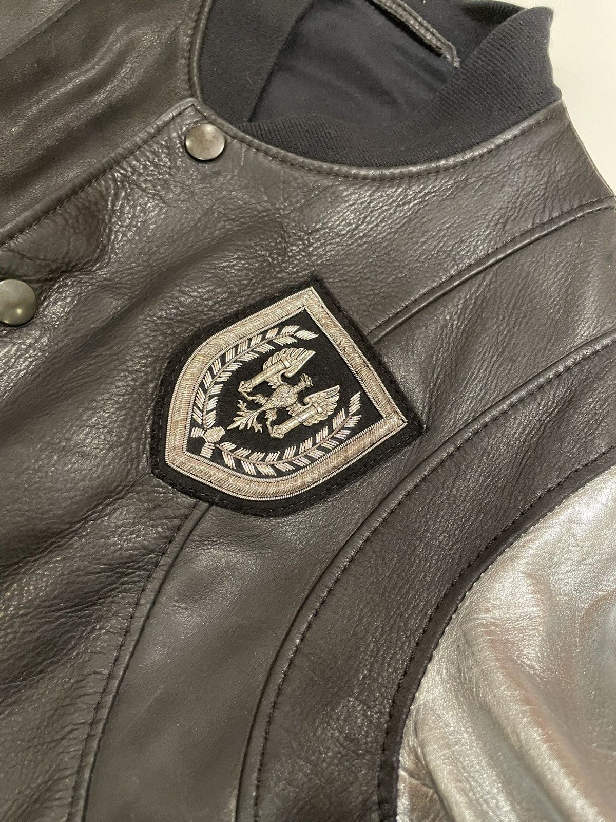 Balmain Balmain Black/Silver Teddy Leather Jacket Size 48FR Size US M / EU 48-50 / 2 - 6 Thumbnail