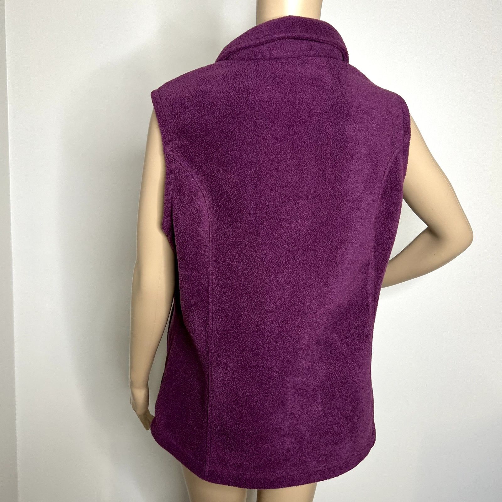 Columbia Columbia Purple Full Zip Fleece Vest Size L / US 10 / IT 46 - 3 Thumbnail