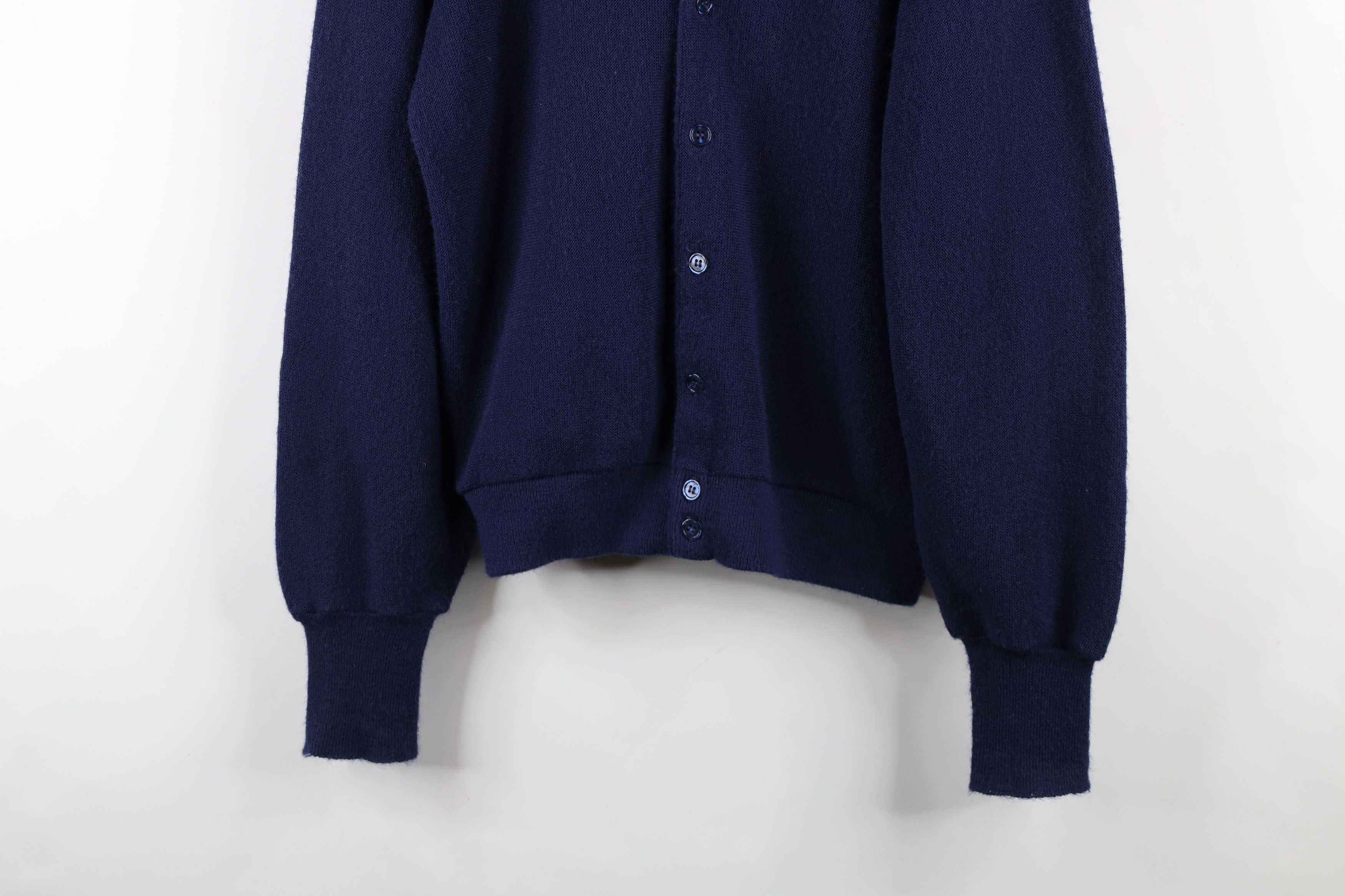 Vintage Vintage 70s 80s Streetwear Knit Cardigan Sweater Blue USA Size US M / EU 48-50 / 2 - 3 Thumbnail
