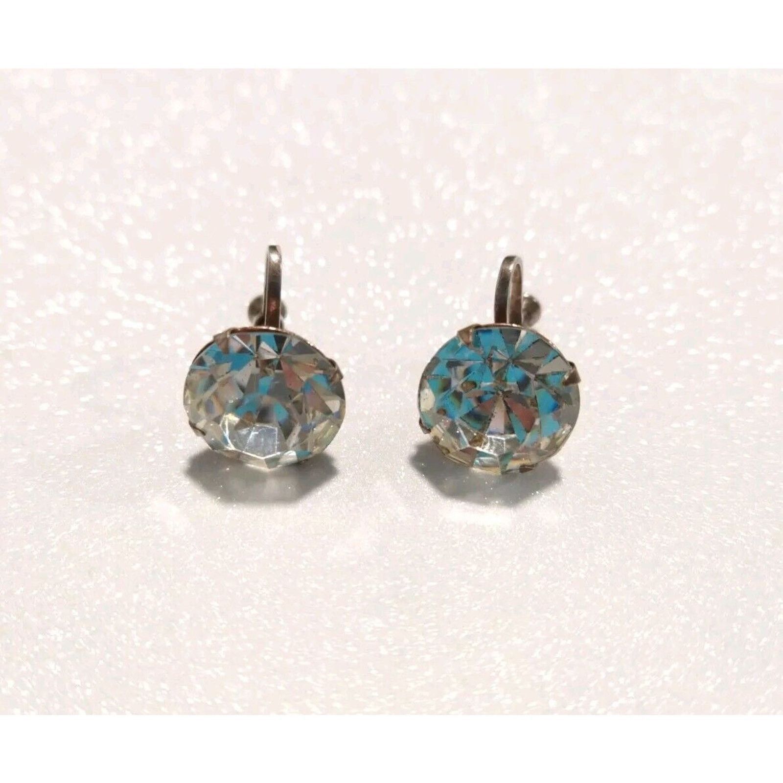 The Unbranded Brand Vintage Sterling Silver 925 Crystal Screw Back Stud Earrings Size ONE SIZE - 7 Thumbnail