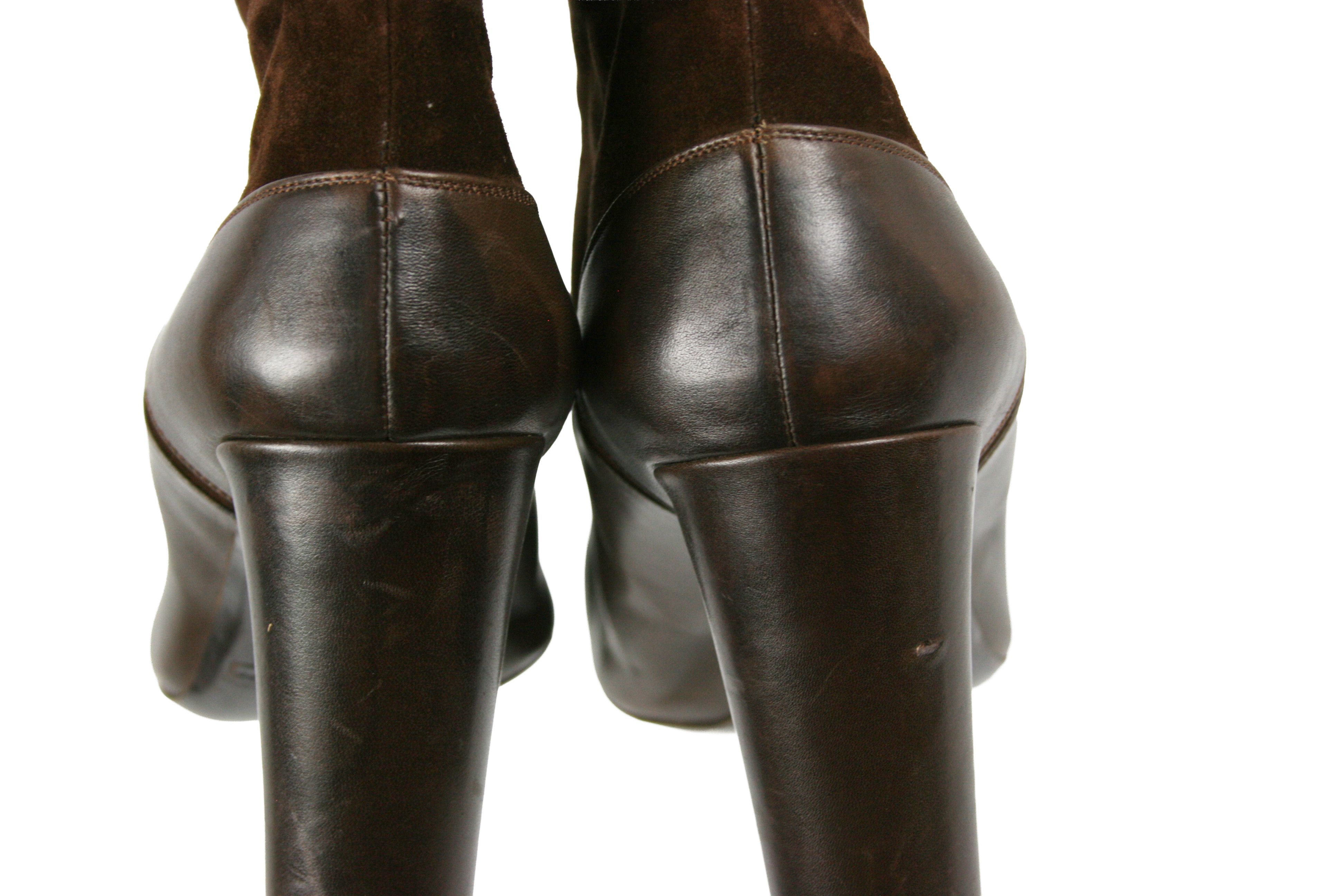 Marc Jacobs Front Zip Suede Leather Ankle Boots Size US 9.5 / IT 39.5 - 12 Thumbnail
