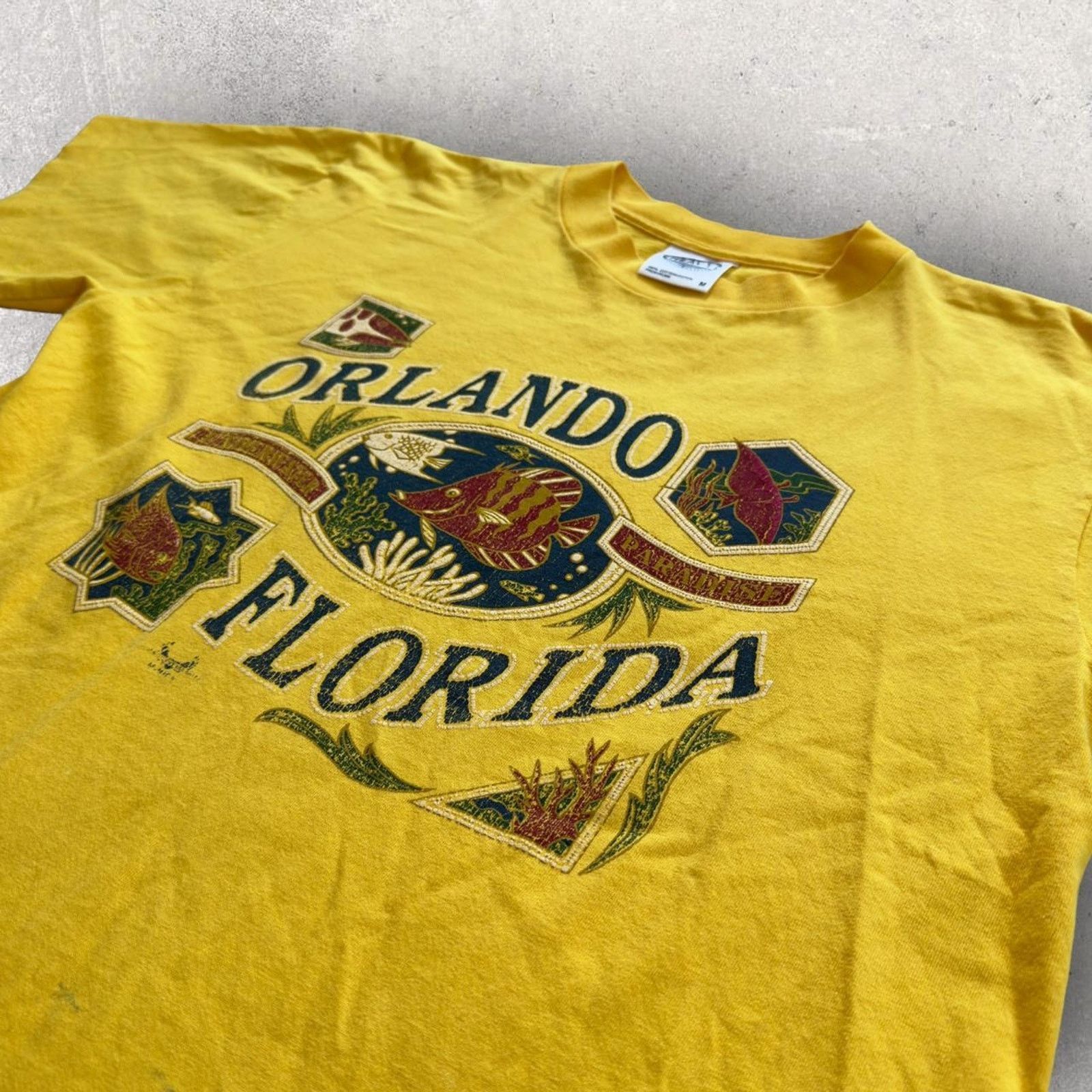 American Apparel Vintage 90’s Single Stitch Orlando Florida T-Shirt Size US M / EU 48-50 / 2 - 3 Thumbnail
